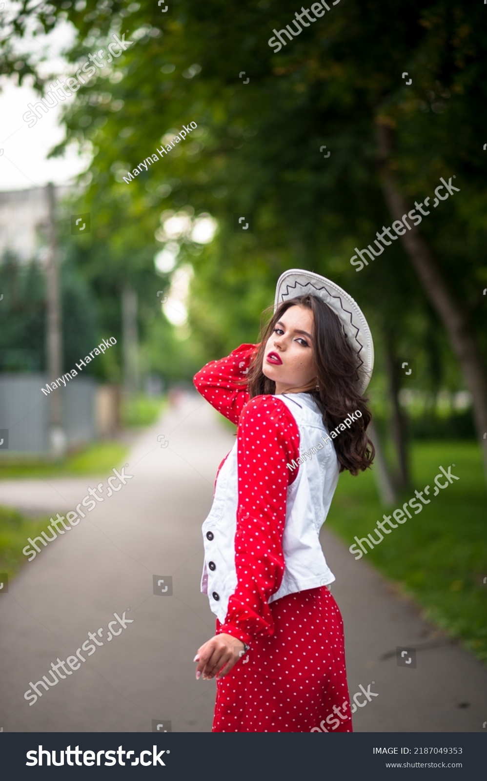 Young Girl Dressed Pin Style Stock Photo 2187049353 Shutterstock Young Girl Dressed Pin Style Stock Photo 2187049353 Shutterstock
