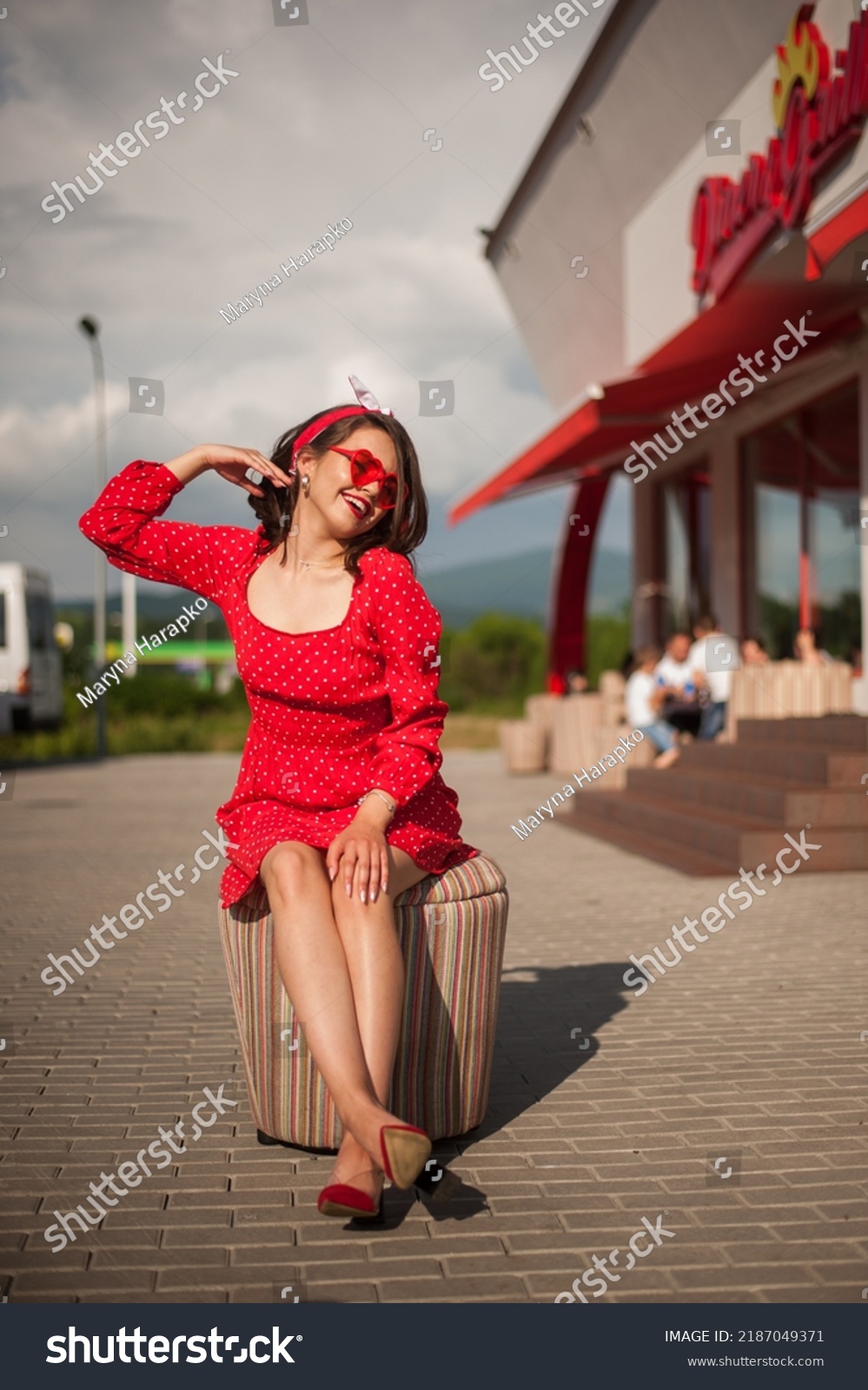Young Girl Dressed Pin Style Stock Photo 2187049371 Shutterstock Young Girl Dressed Pin Style Stock Photo 2187049371 Shutterstock