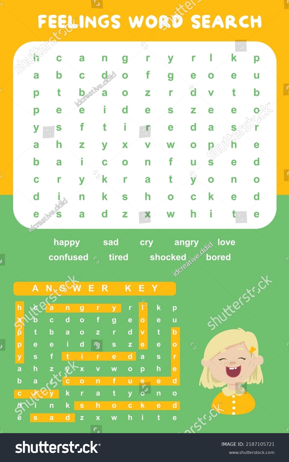 feelings-word-search-worksheet-educational-worksheet-stock-vector-royalty-free-2187105721