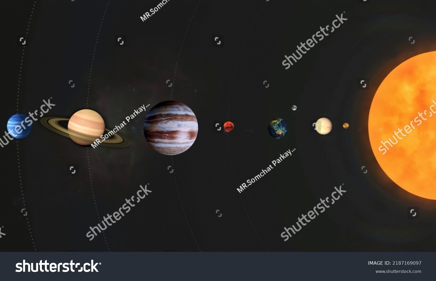 Illustration 3d Model Planets Solar System Stock Illustration ...