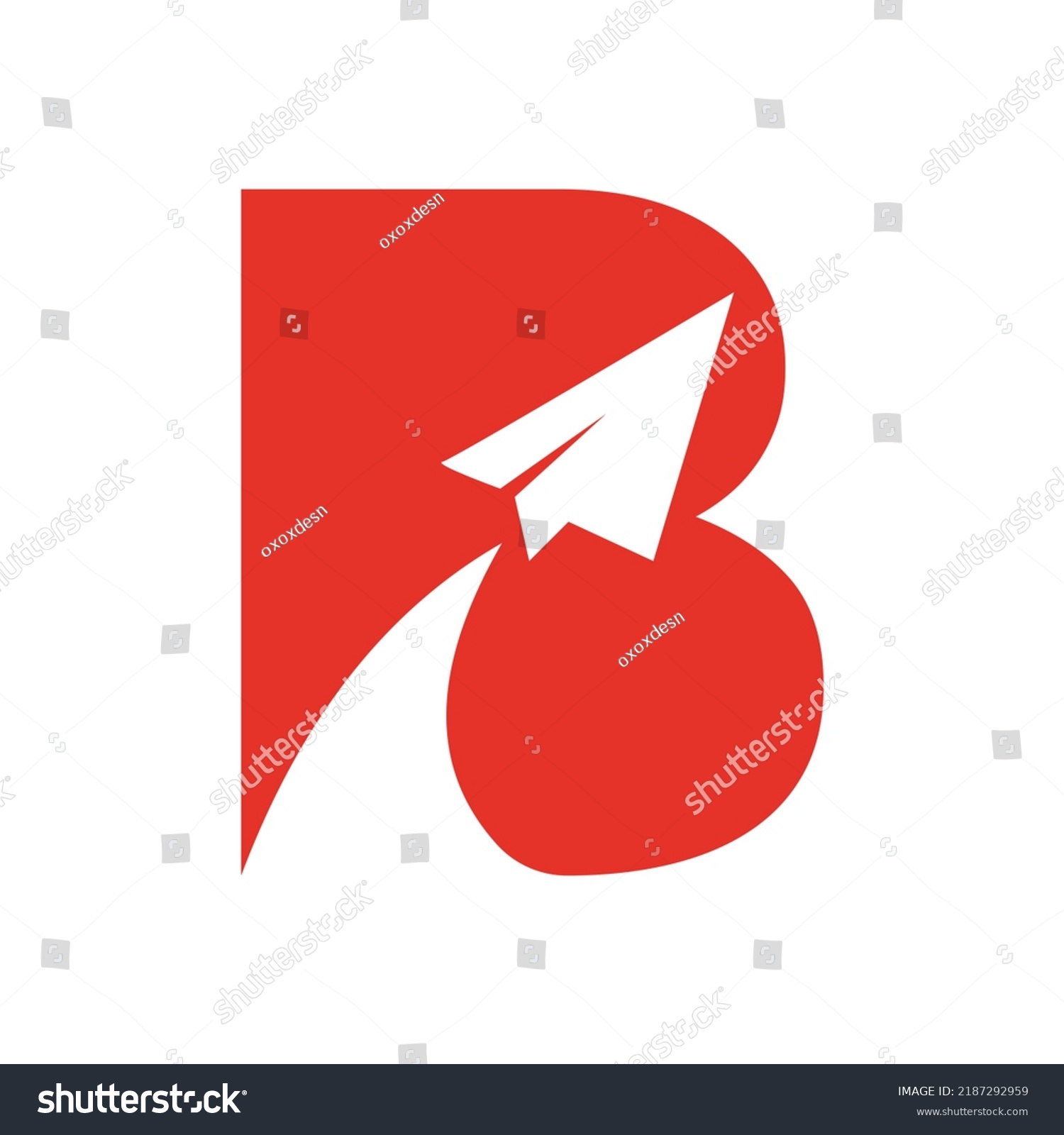 Letter B Travel Logo Combine Flying Stock Vector (Royalty Free ...