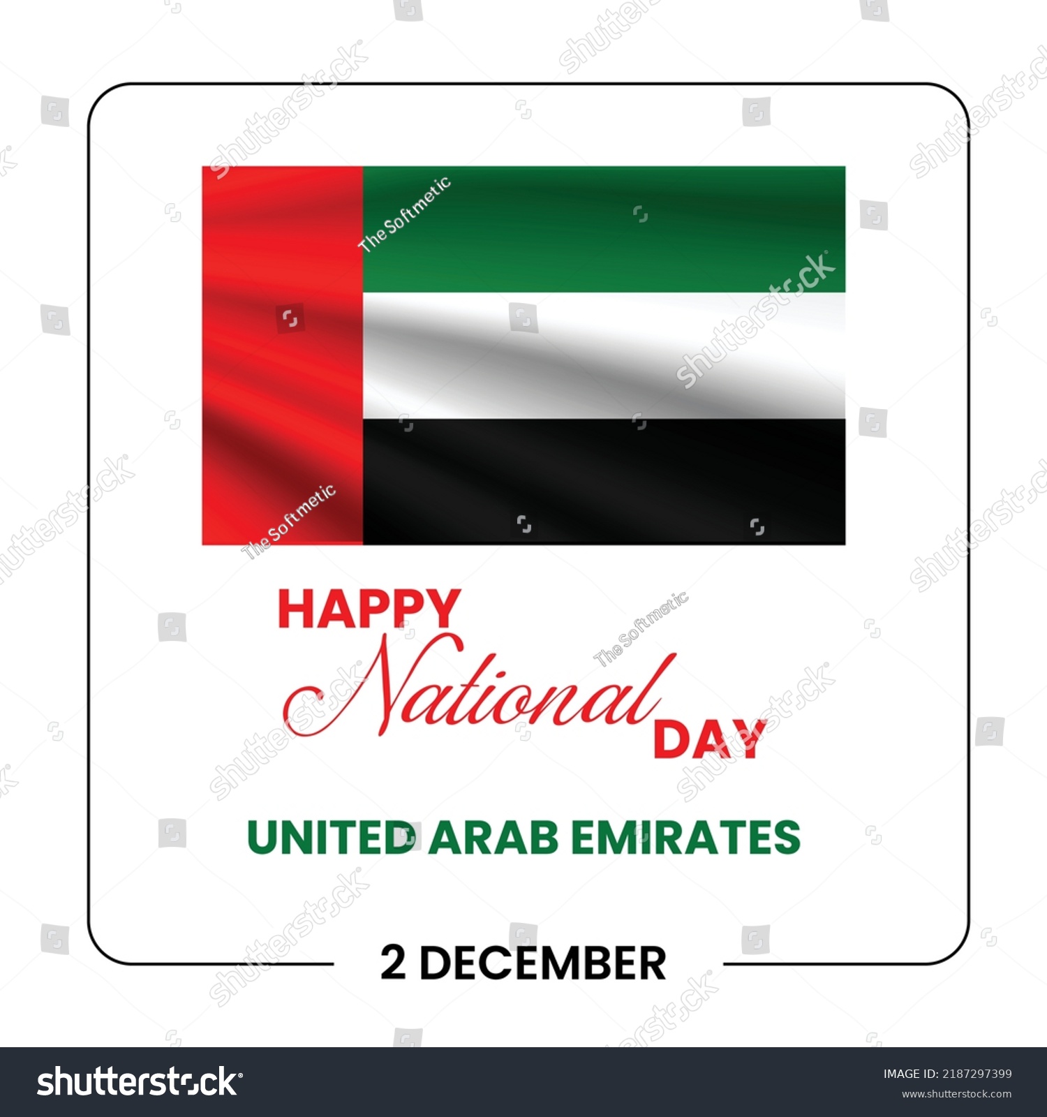 United Arab Emirates Happy National Day Stock Vector (Royalty Free