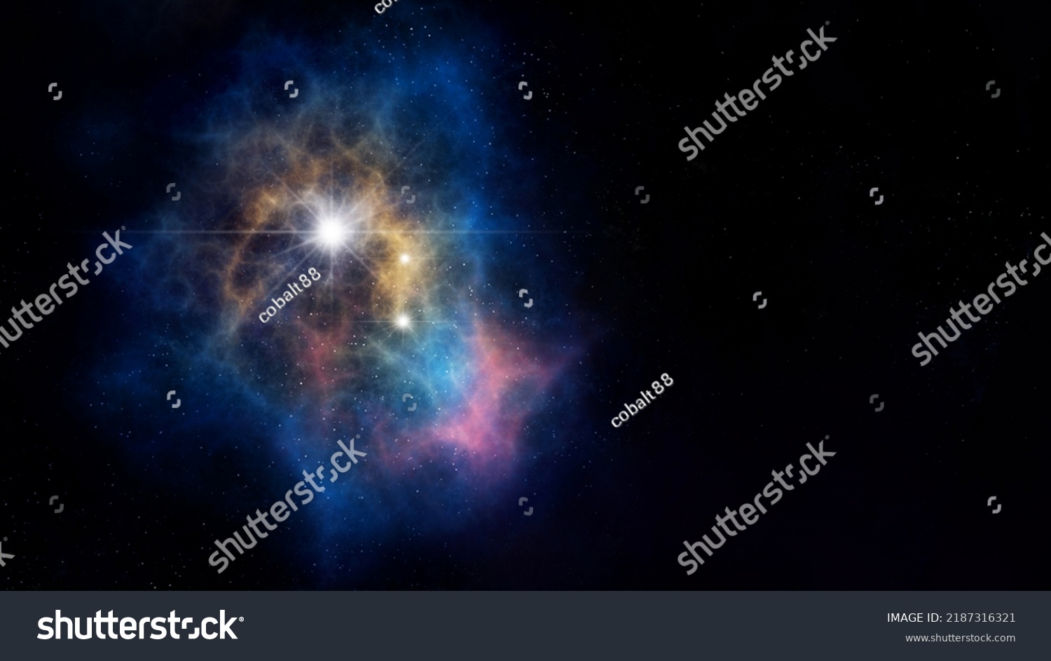 Cosmic Background Nebulas Stars Beautiful Picture Stock Illustration ...