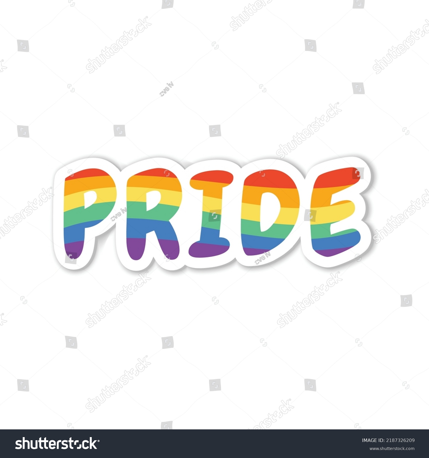 Lgbt Pride Letters Rainbow Flag Colorful Stock Vector (Royalty Free ...