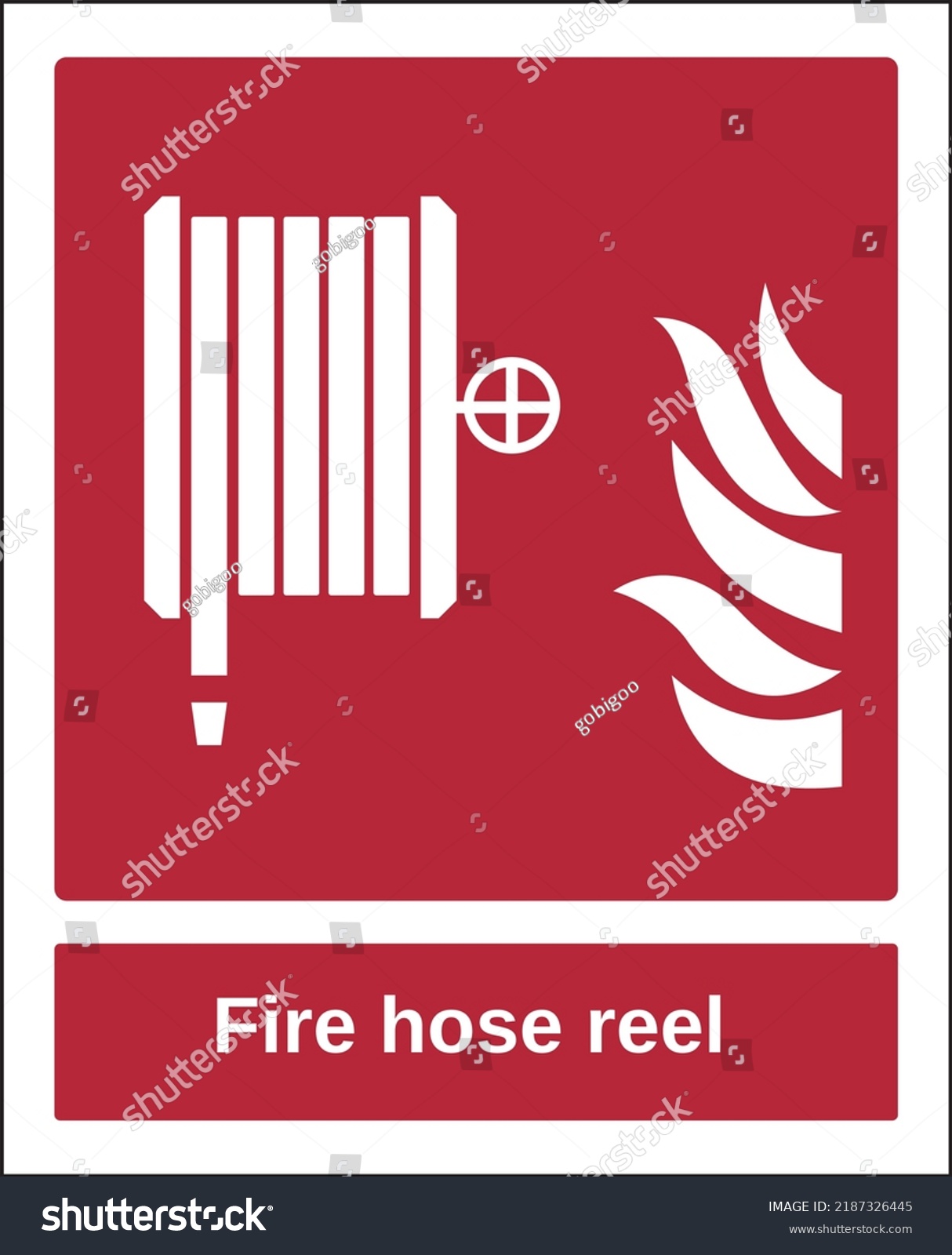 Vector Firefighting Equipment Sign Iso Standard Stock Vector (Royalty ...