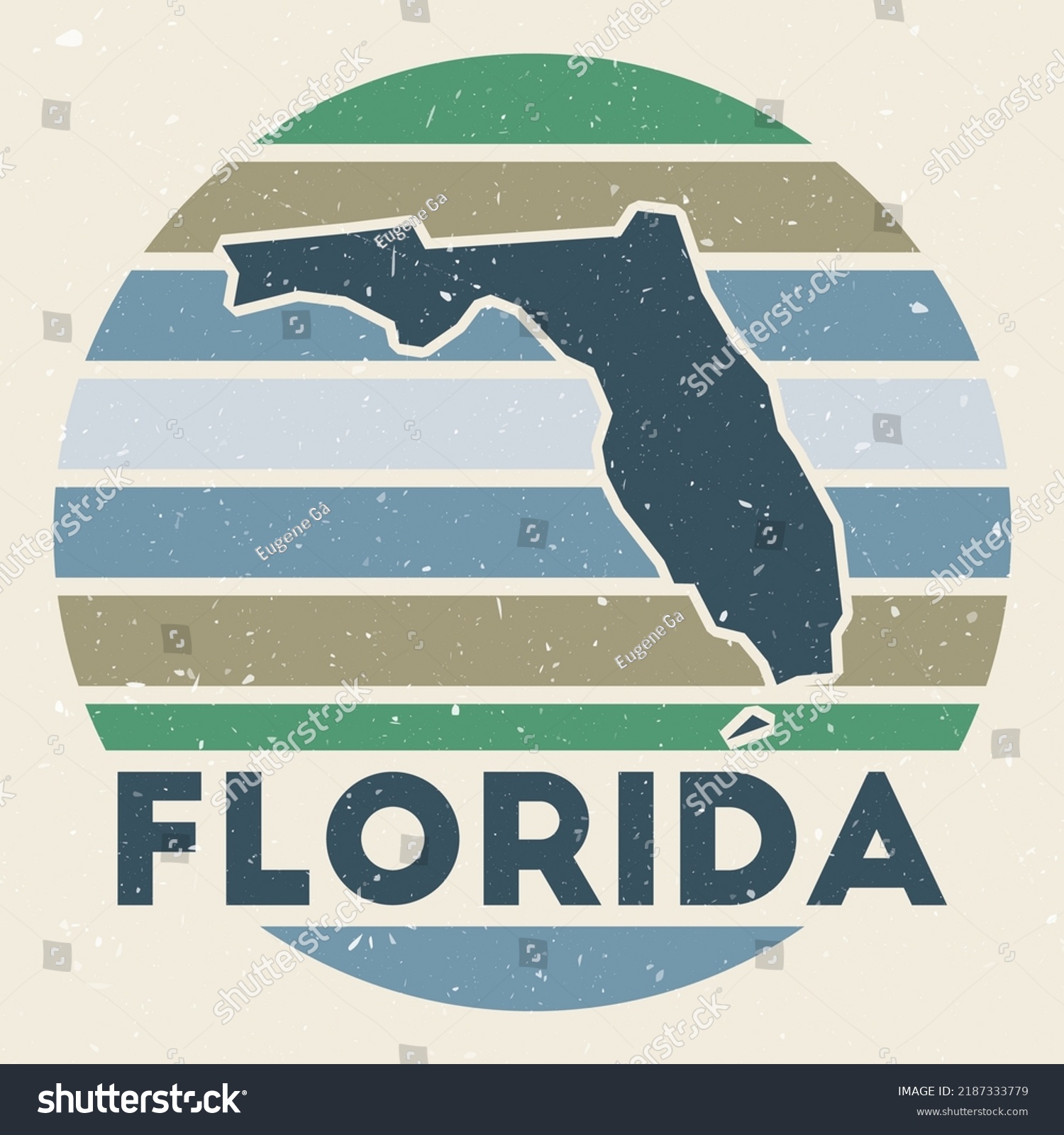 Florida Logo Sign Map Us State Stock Vector (Royalty Free) 2187333779 ...