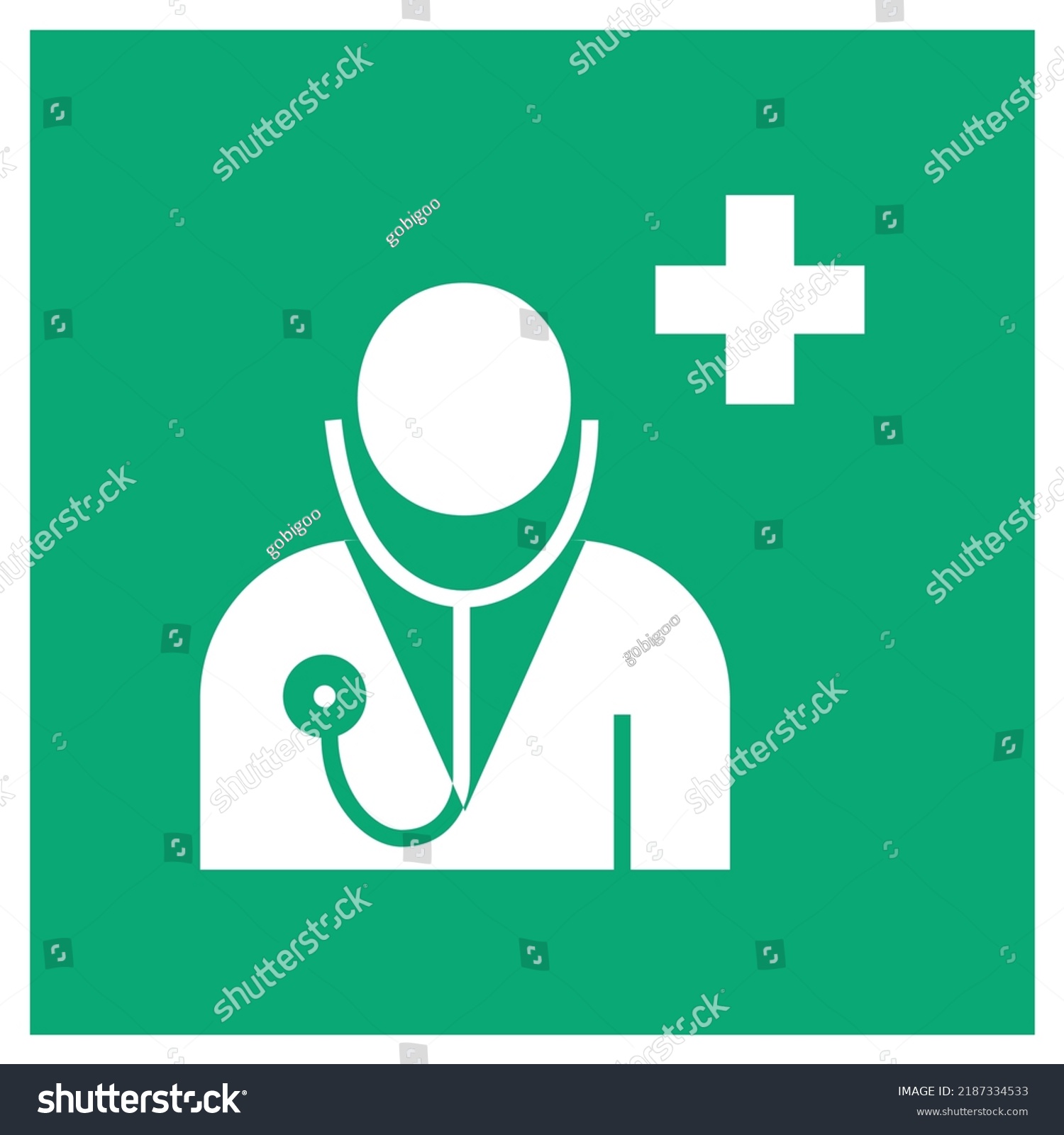 Vector Emergency First Aid Sign Iso Stock Vector (Royalty Free