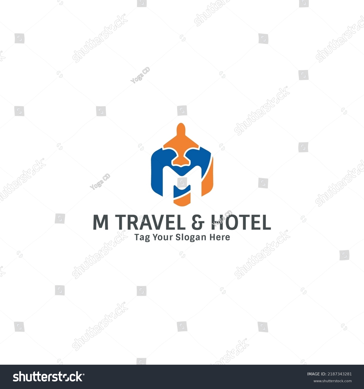 Vector Graphic Illustration Travel Hotel Logo Stock Vector (royalty 