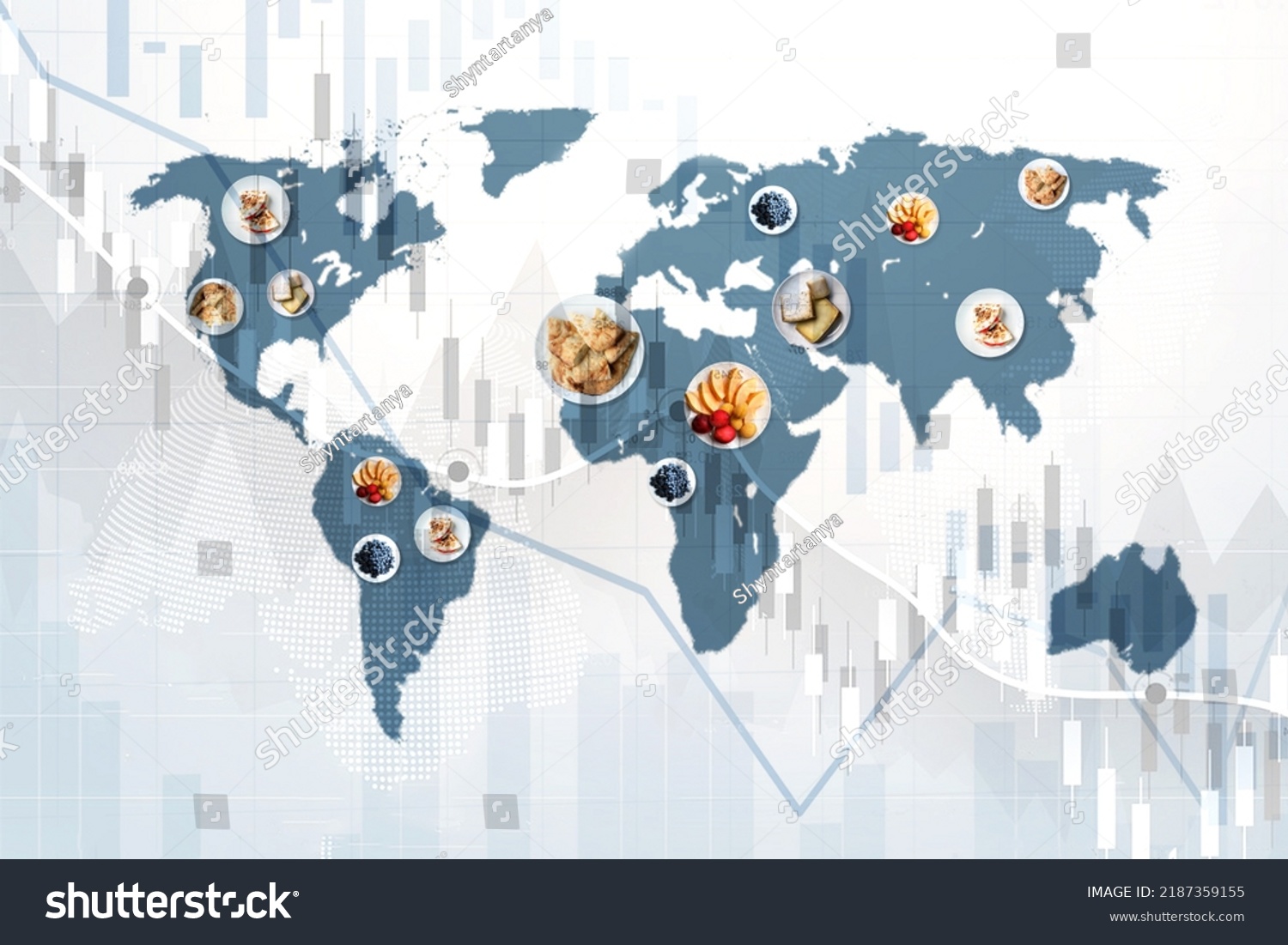 World Food Crisis World Map Food Stock Photo 2187359155 | Shutterstock