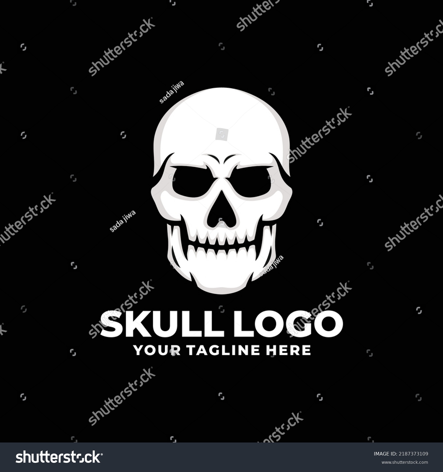 Skull Logo Design Vector Illustration Stock Vector Royalty Free 2187373109 Shutterstock 7975