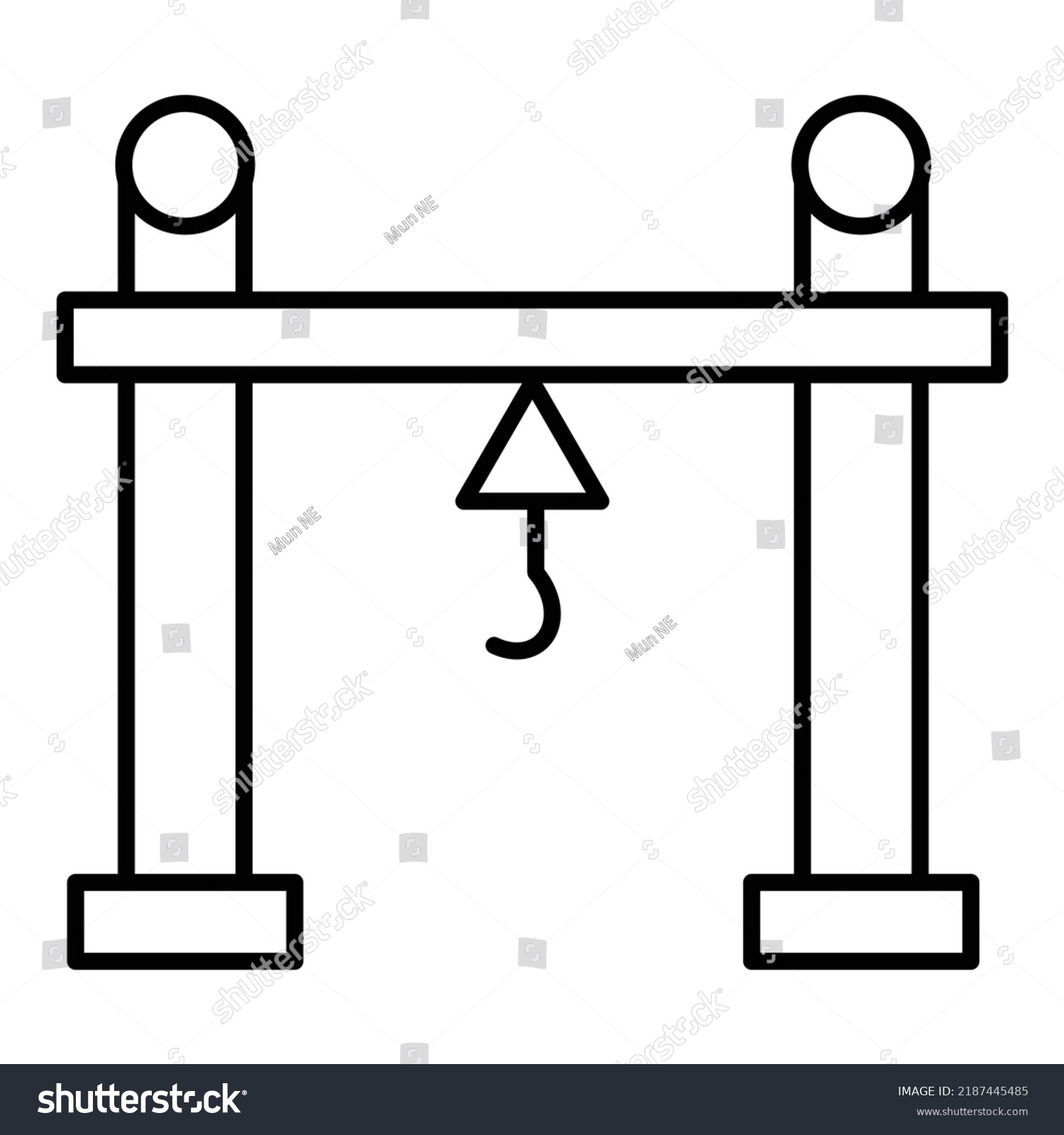 Crane Simple Line Art Icon Stock Vector (Royalty Free) 2187445485 ...