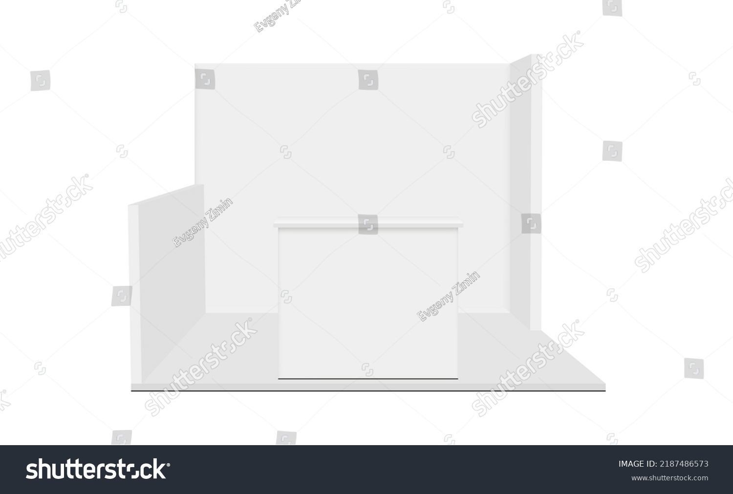 Blank Exhibition Trade Show Booth Mockup Stock Vector (Royalty Free ...