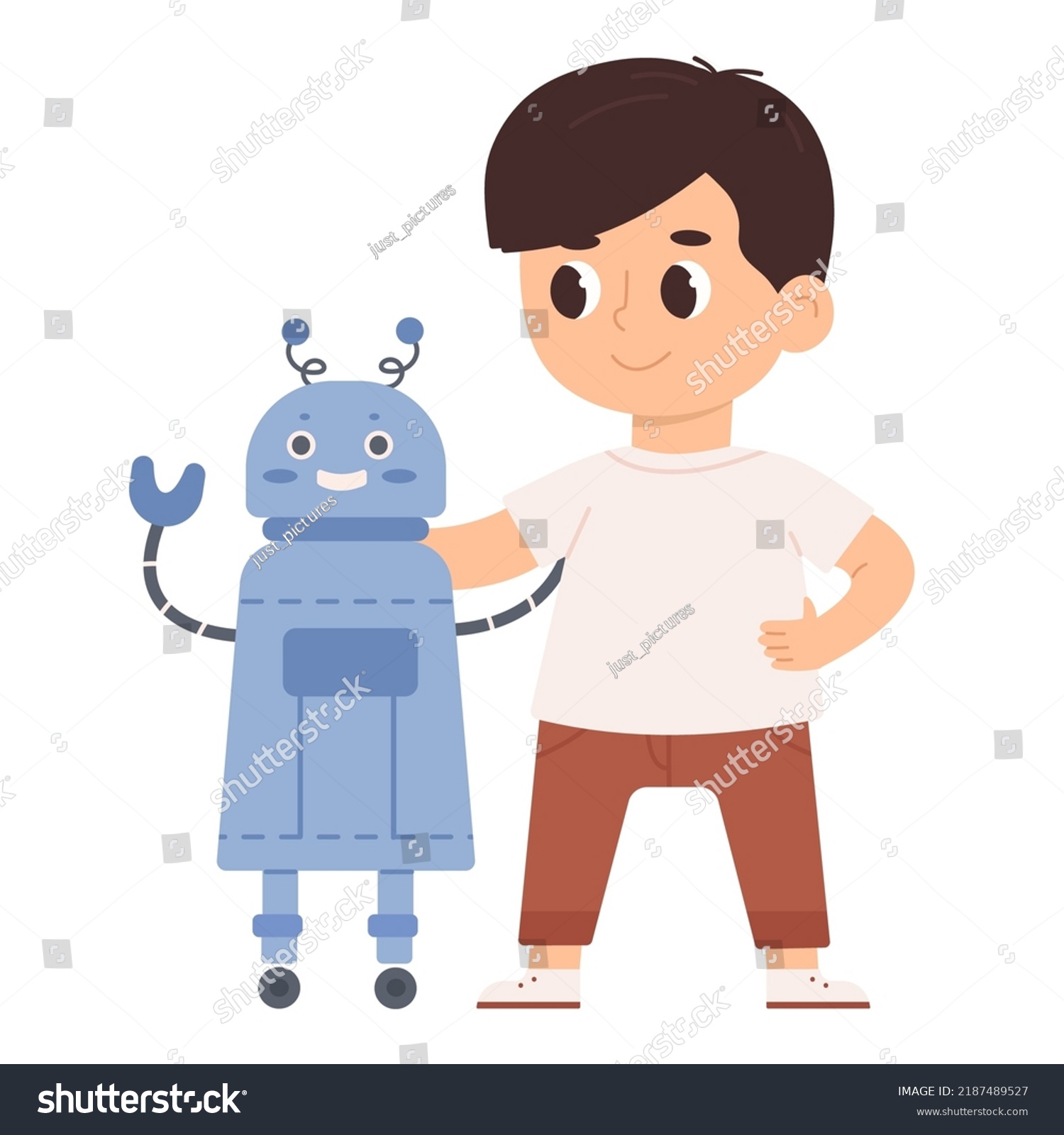 Boy Robot Robotics Technology Invention Robots Stock Vector (Royalty ...