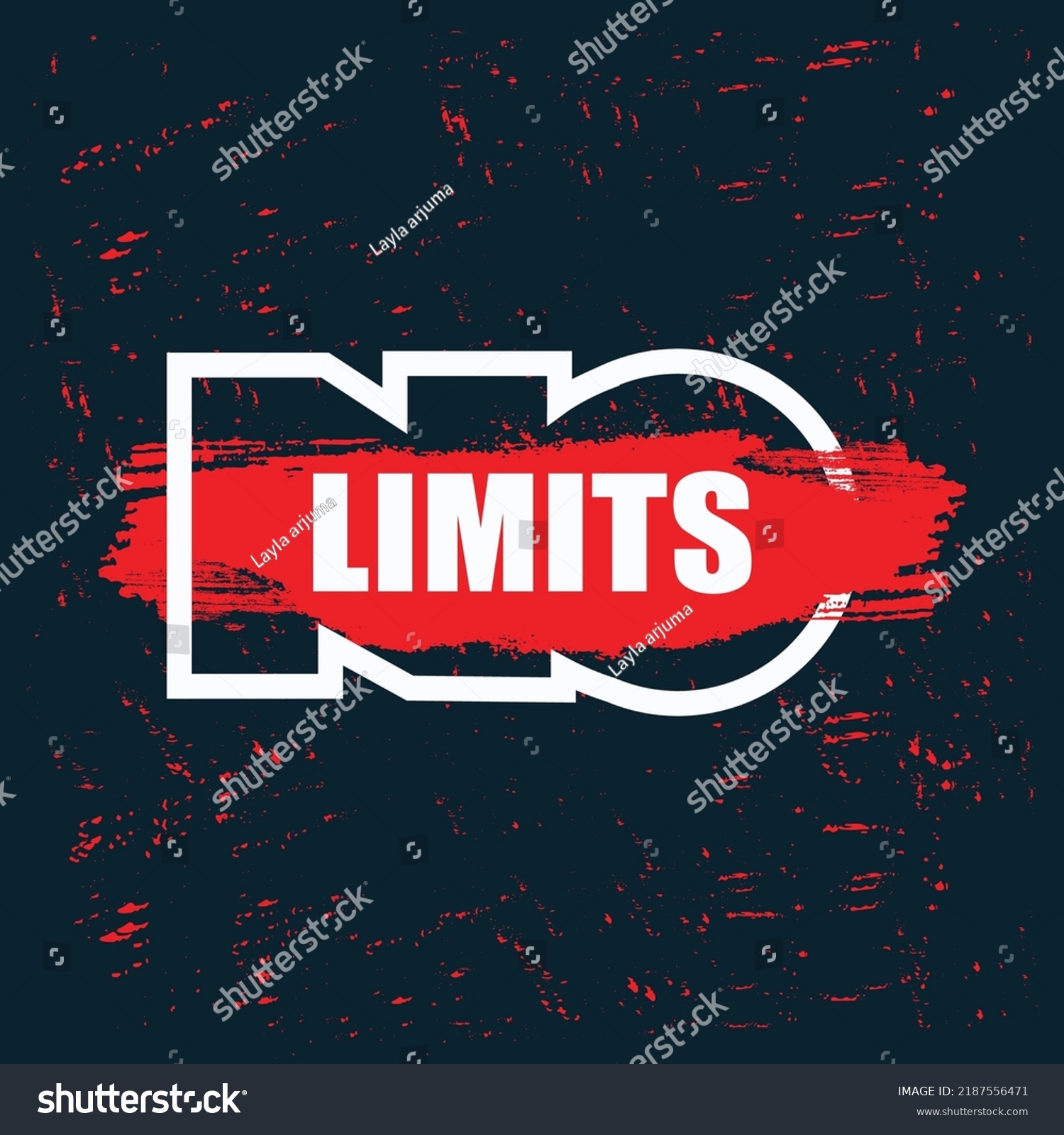 No Limit Inspiring Workout Fitness Gym Stock Vector (Royalty Free ...