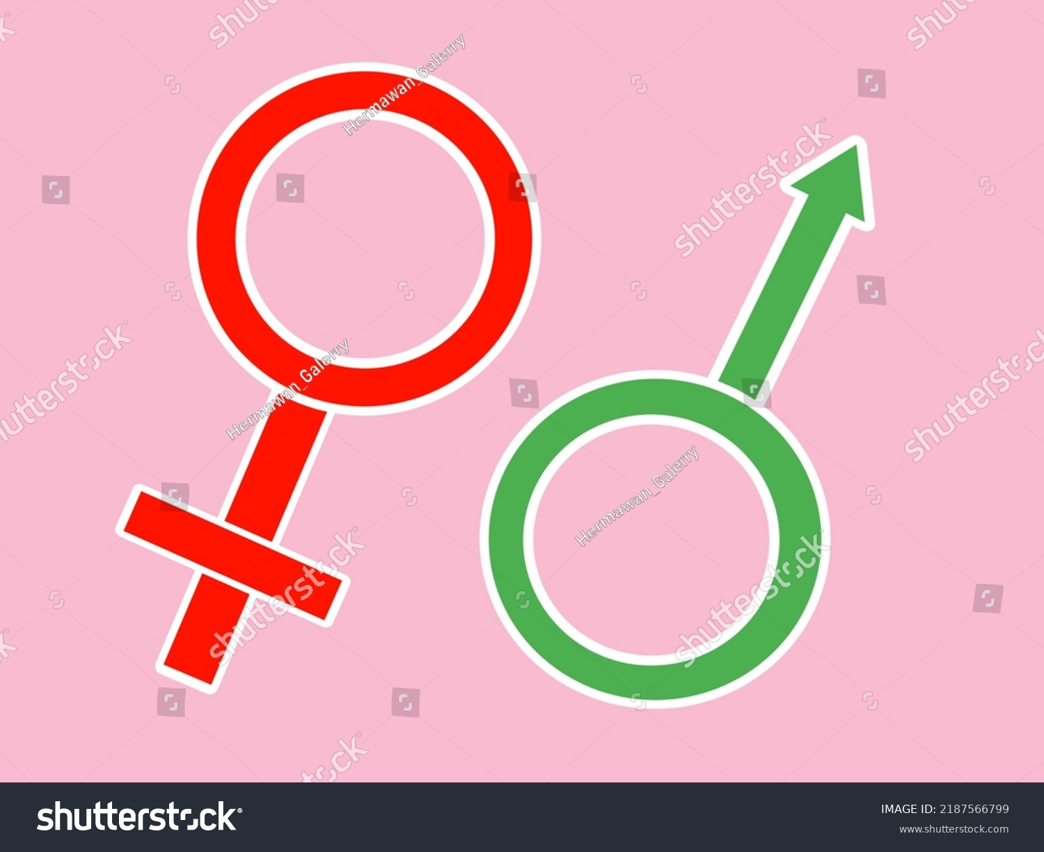 Illustration Male Female Sex Symbols On Stock Illustration 2187566799 Shutterstock