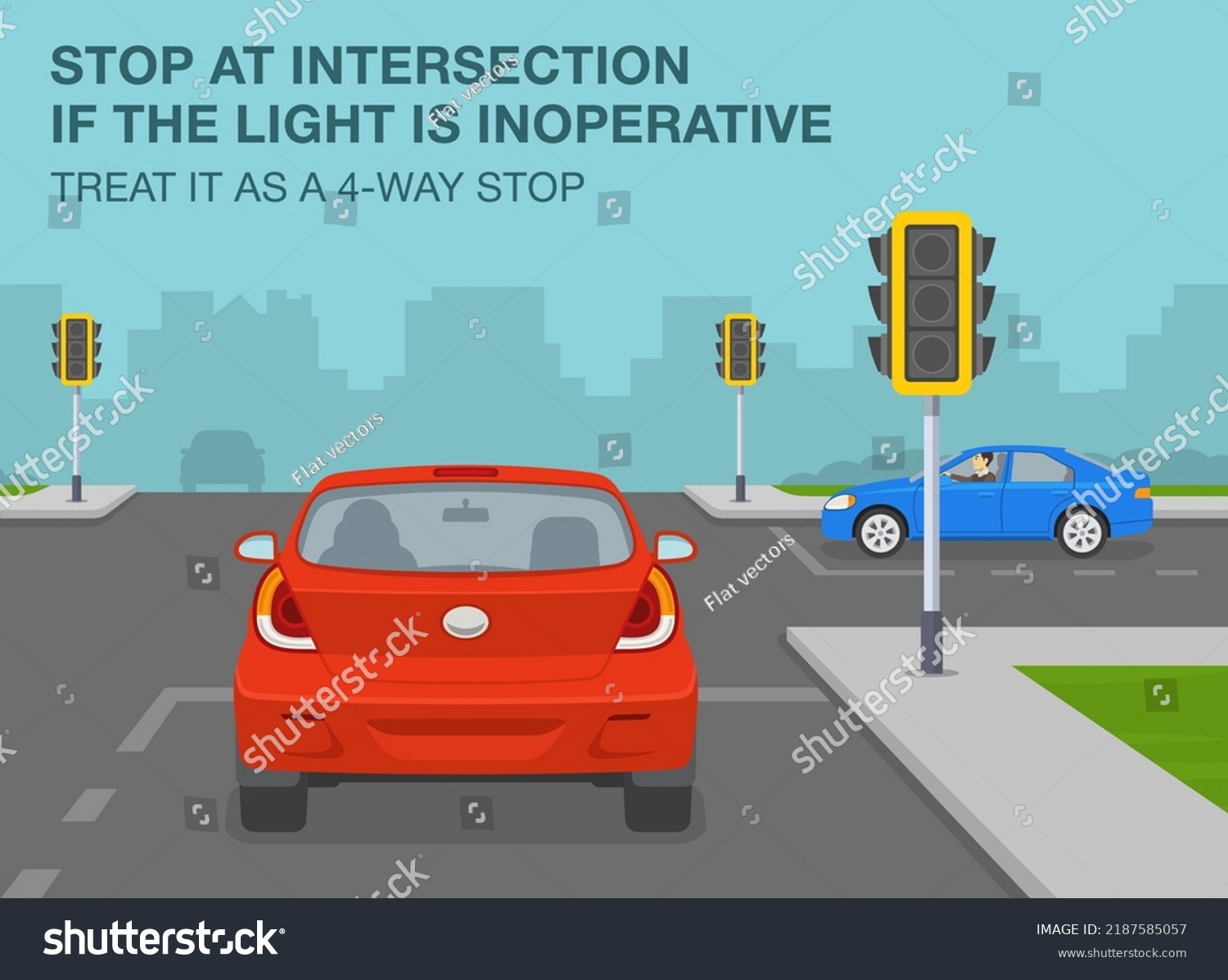 Safe Driving Tips Traffic Regulation Rules Stock Vector (Royalty Free ...