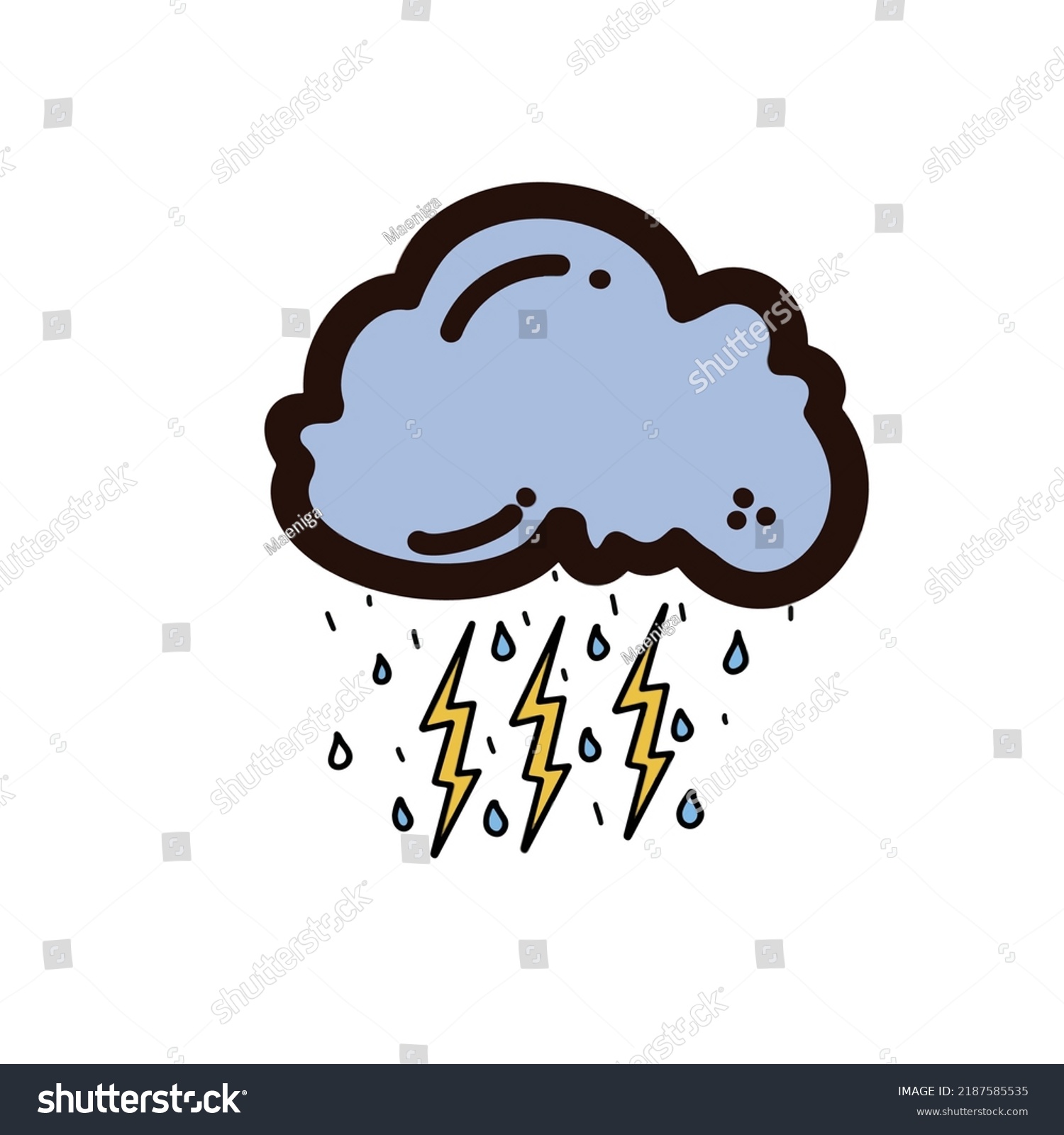 Scary Cloud Storm Design Stock Vector (Royalty Free) 2187585535 ...