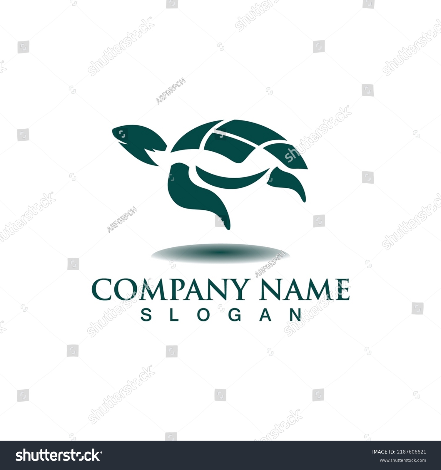 Turtle Sea Logo Image Design Template Stock Vector (Royalty Free ...