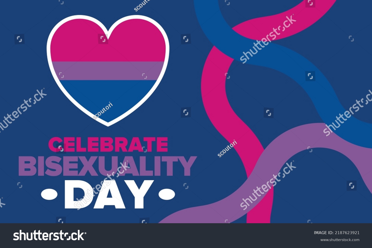 Celebrate Bisexuality Day Bisexual Pride Bi Stock Vector Royalty Free 2187623921 Shutterstock 1004