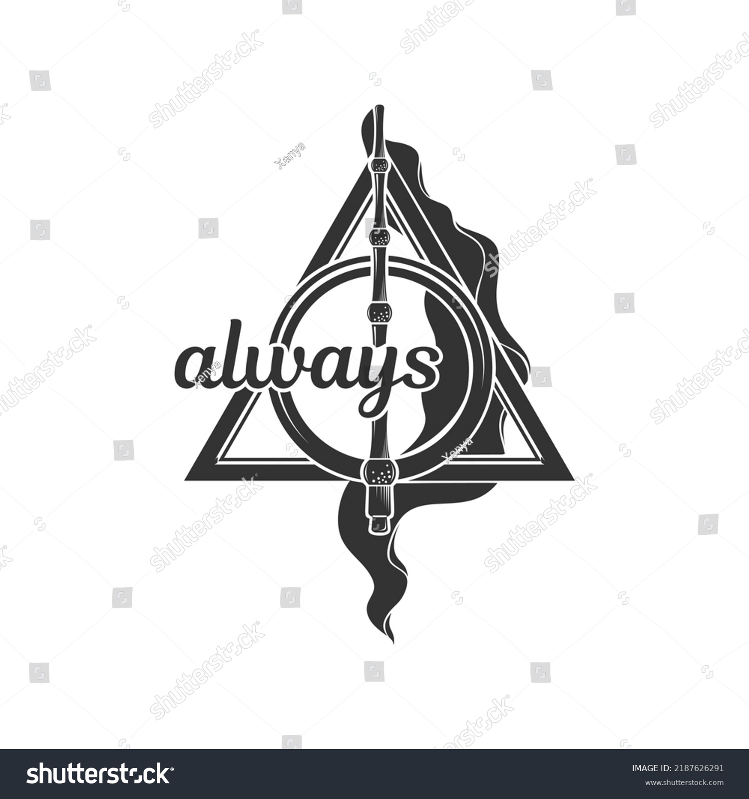 Deathly Hallows Symbol Harry Potter Book Stock Vector Royalty Free