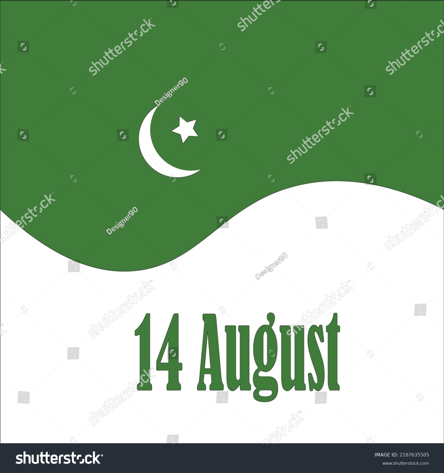 14 August Isolated Vector Art Stock Vector (Royalty Free) 2187635505 ...