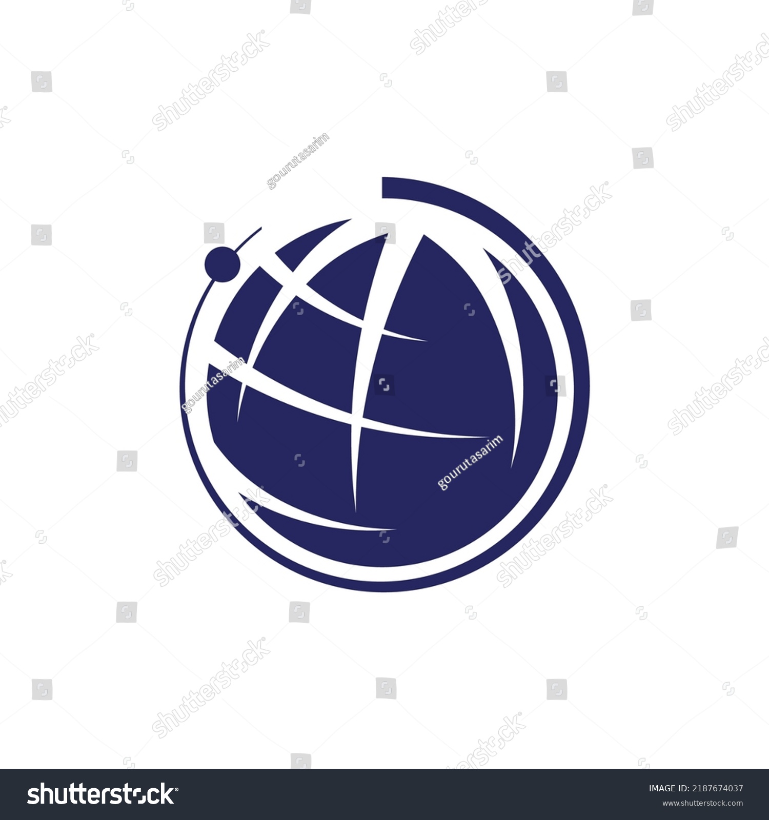 Globe Shaped Logo Design Earth Globe Stock Vector (Royalty Free ...