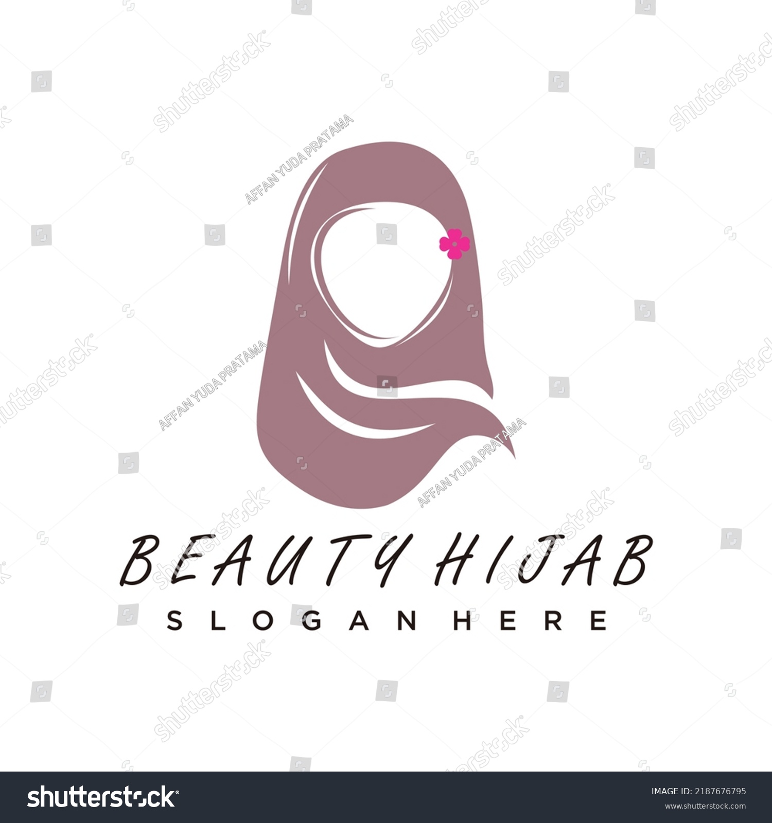 Hijab Logo Unique Design Premium Vector Stock Vector (Royalty Free ...