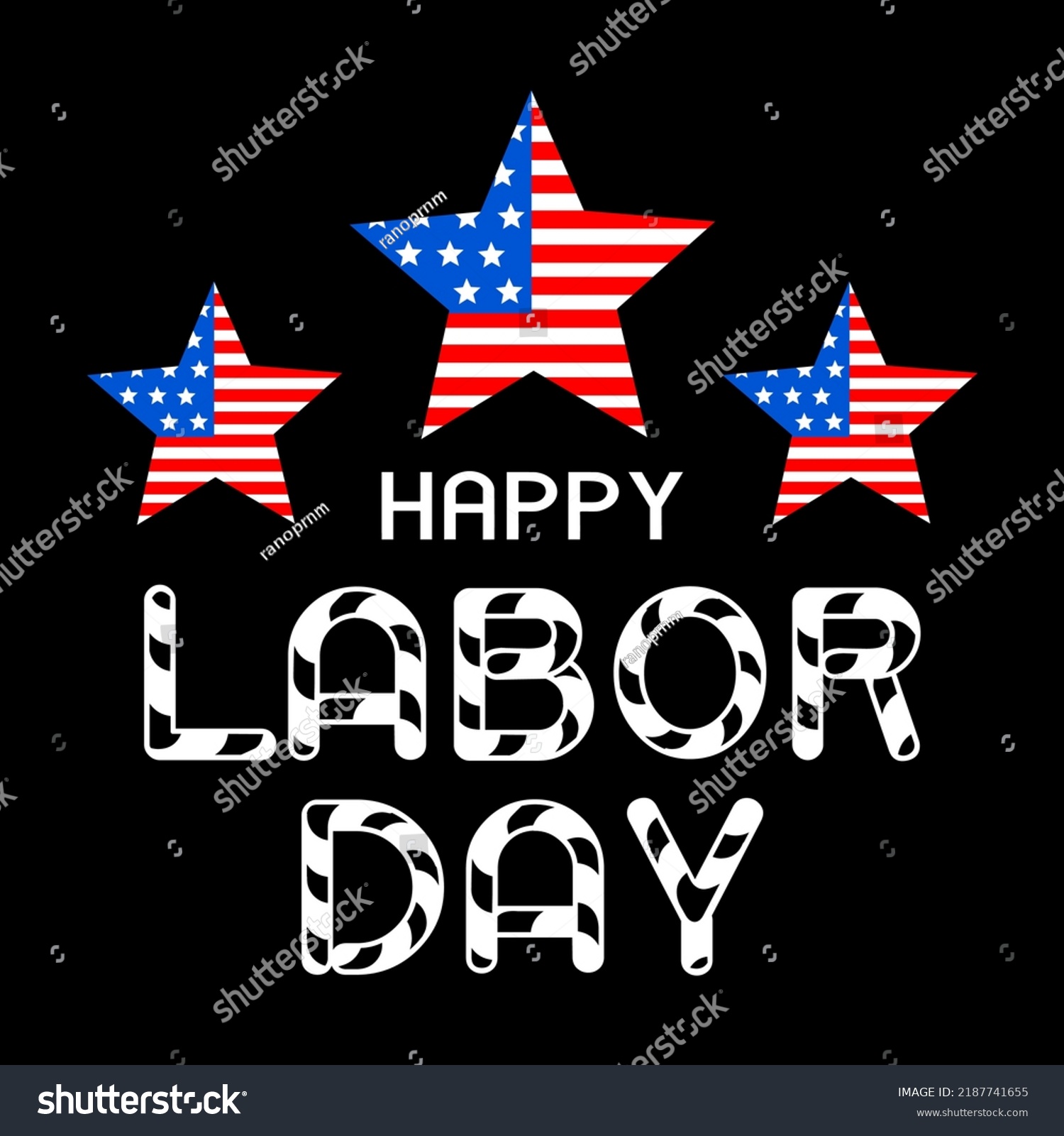 Happy Labor Day Black Background Vector Stock Vector (Royalty Free ...