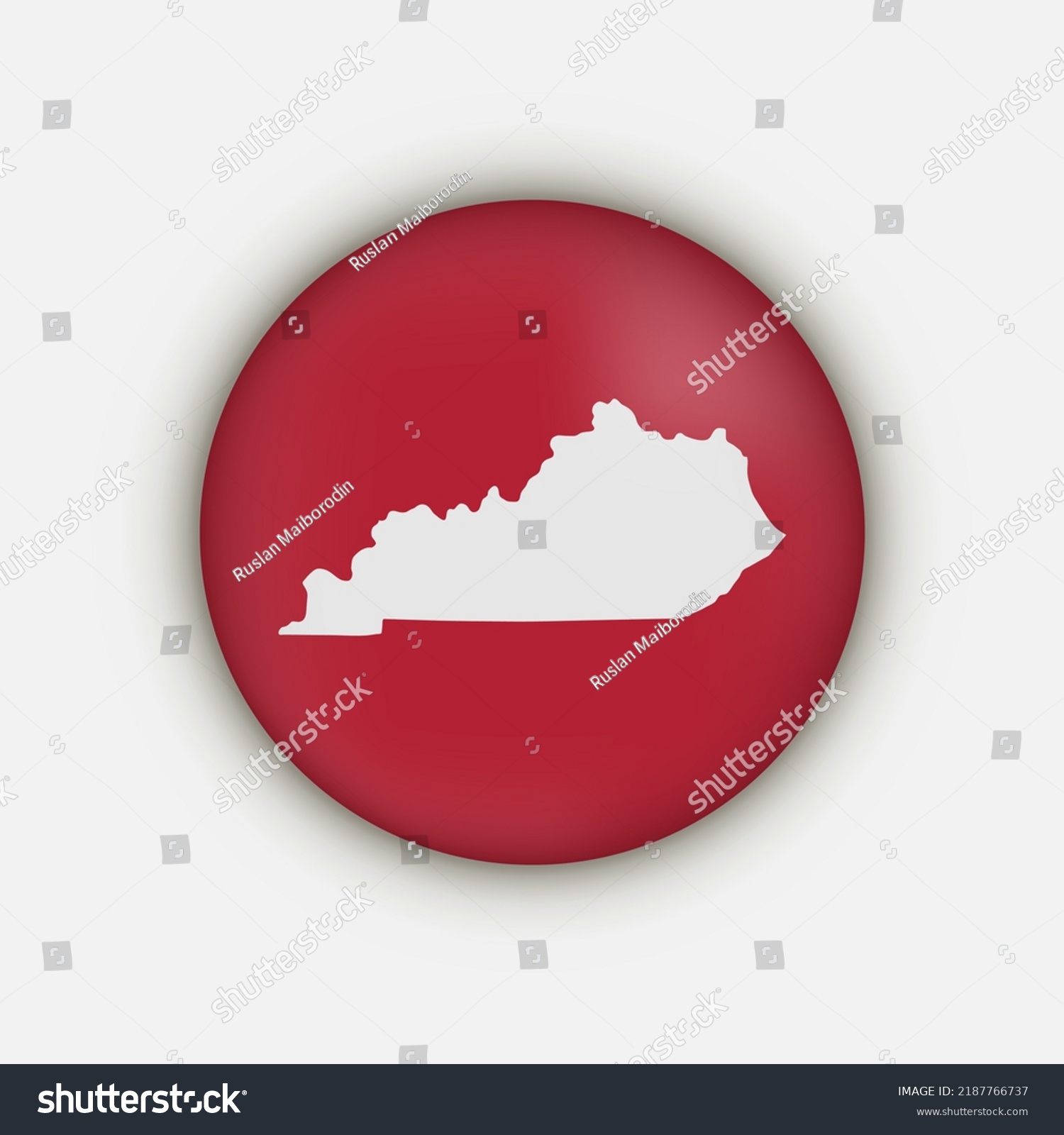 Kentucky State Circle Map Shadow Stock Vector Royalty Free 2187766737 Shutterstock