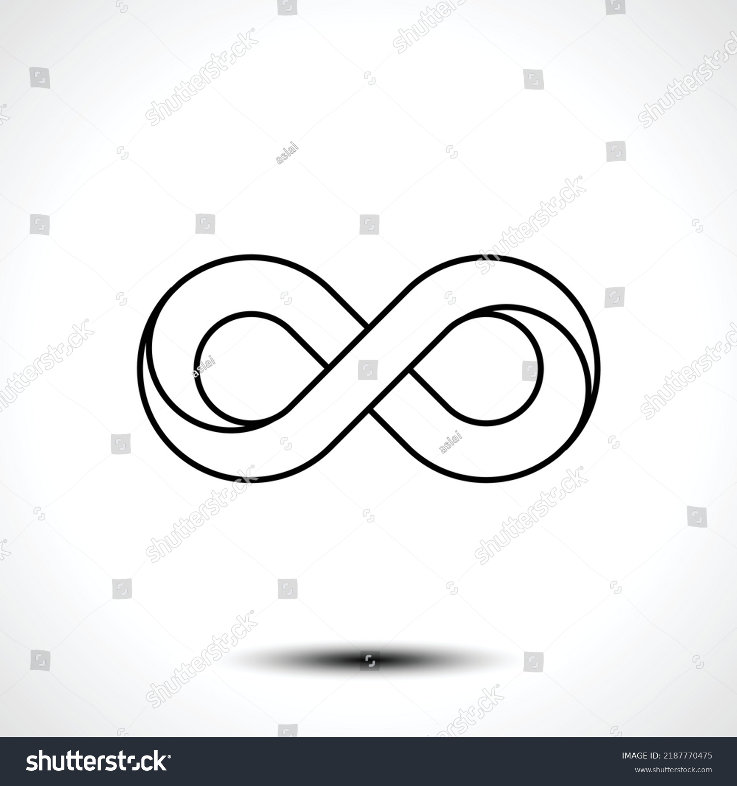 Infinity Symbol Line Iconeternal Limitless Endless Stock Vector Royalty Free 2187770475 9579