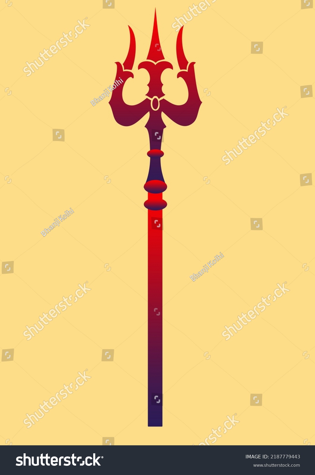 Hd Dharmi Trishul Image Hindu Symbol Stock Illustration 2187779443 ...