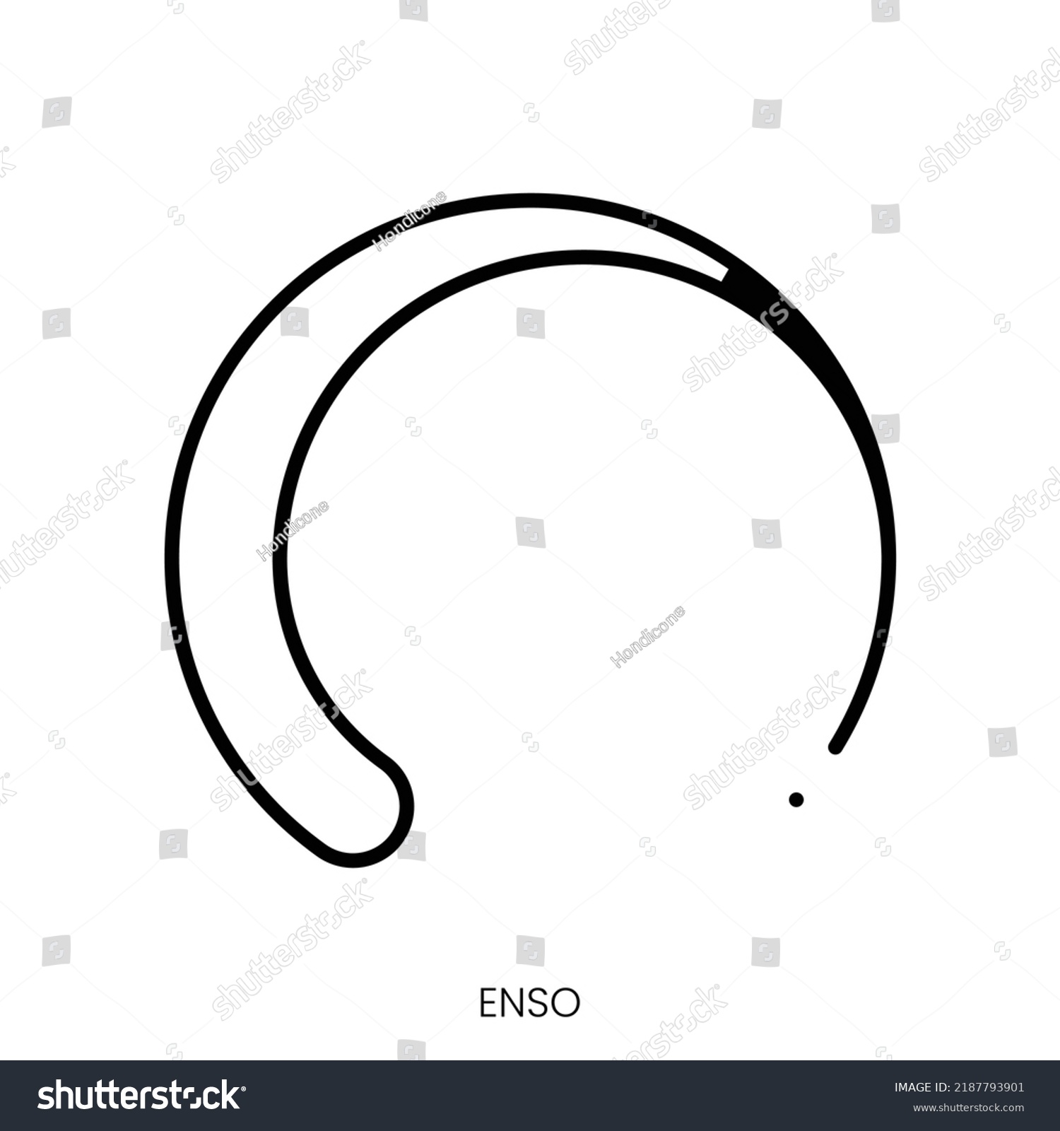 Enso Icon Linear Style Sign Isolated Stock Vector Royalty Free