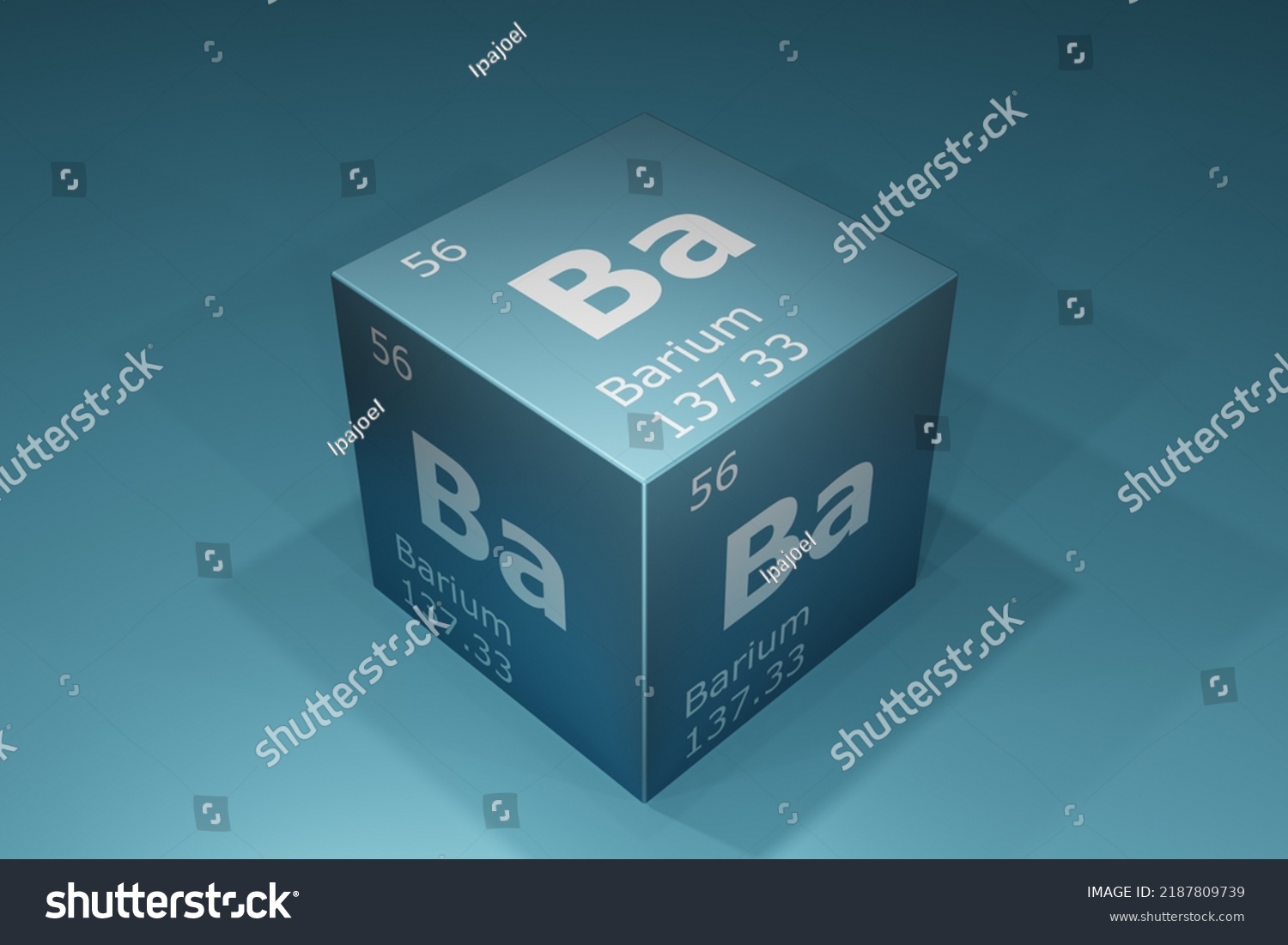 Barium 3d Rendering Symbols Elements Periodic Stock Illustration ...