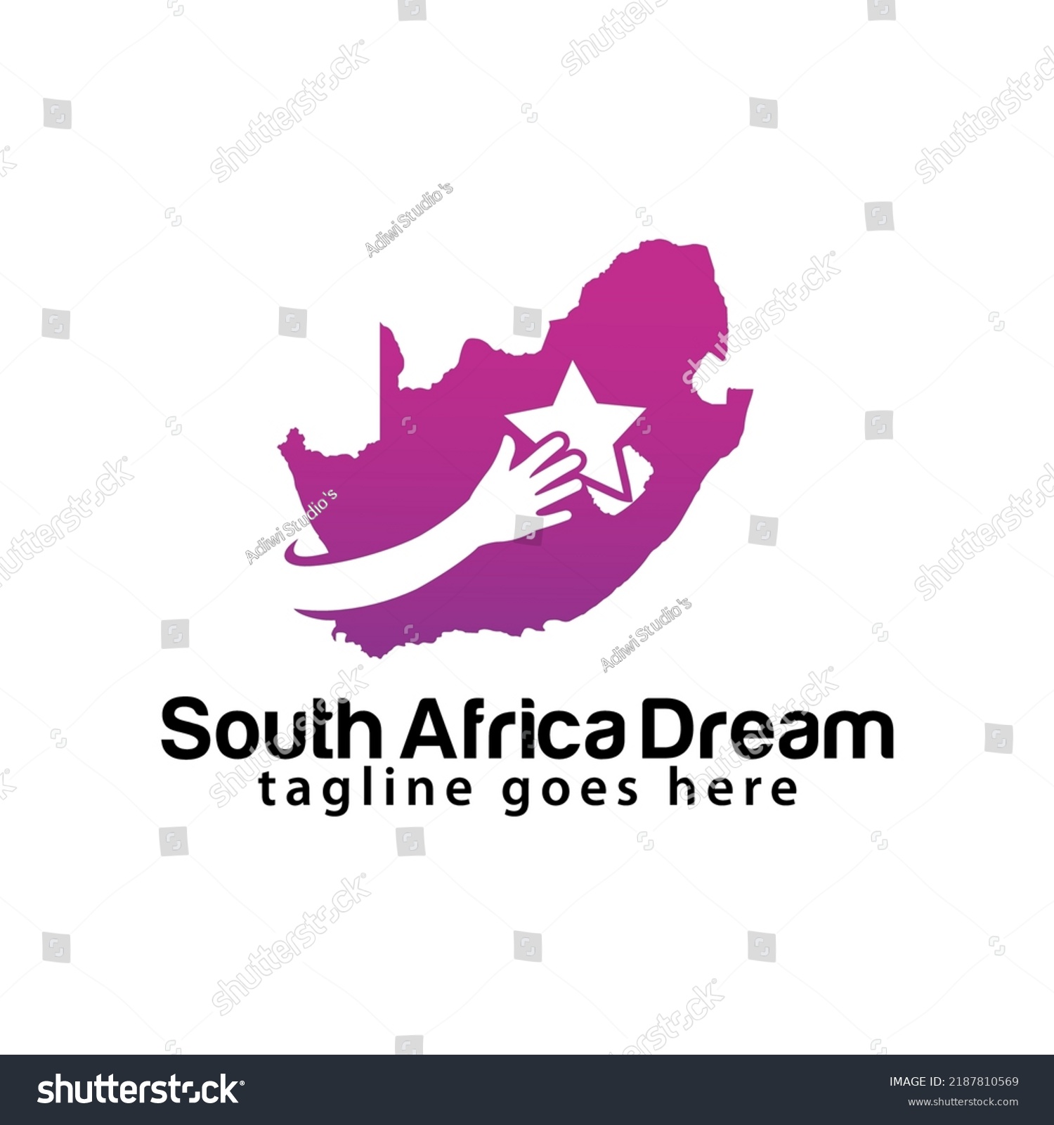 South Africa Dream Logo Design Template Stock Vector (Royalty Free ...