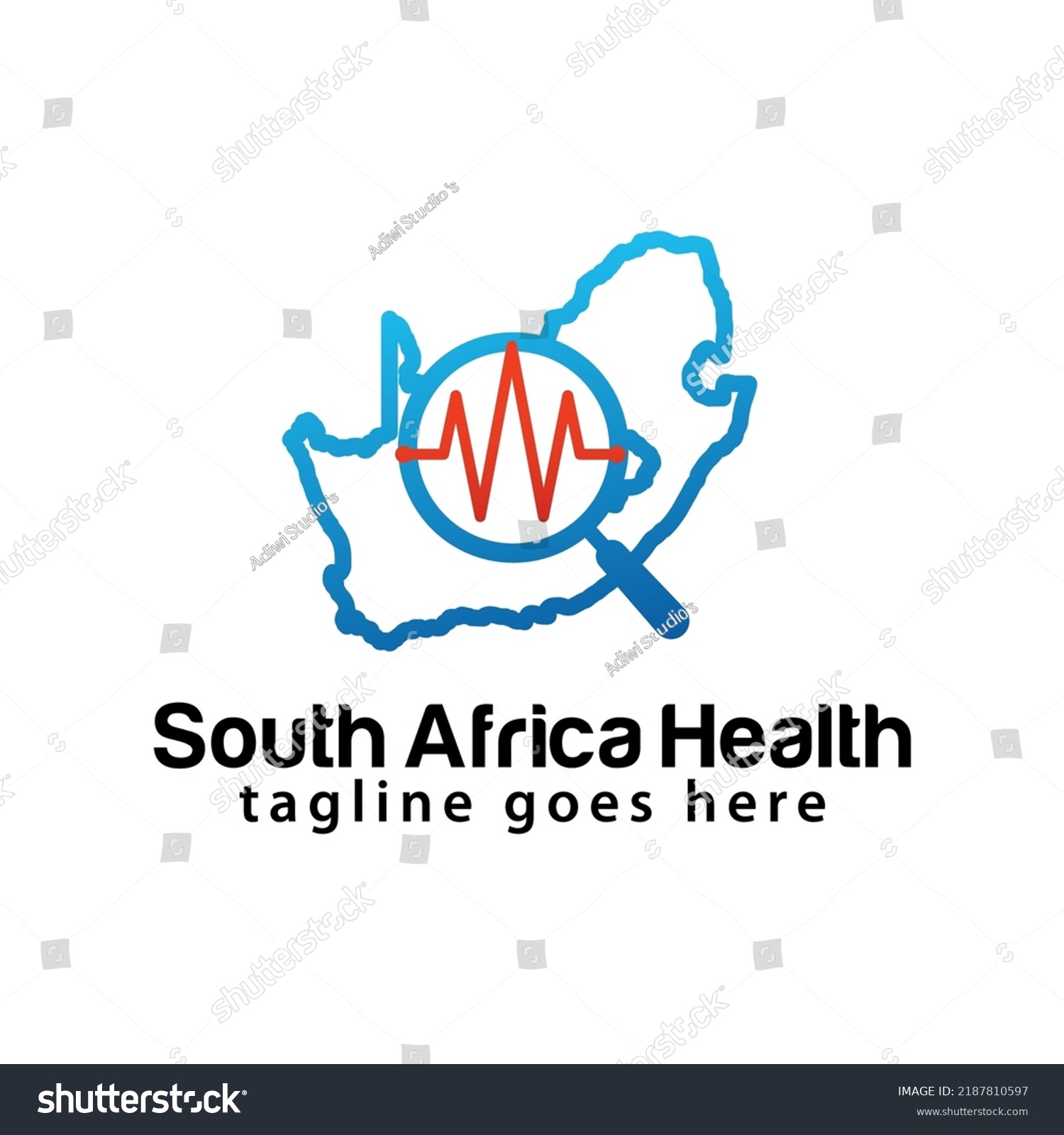 South Africa Health Logo Design Template Stock Vector (Royalty Free