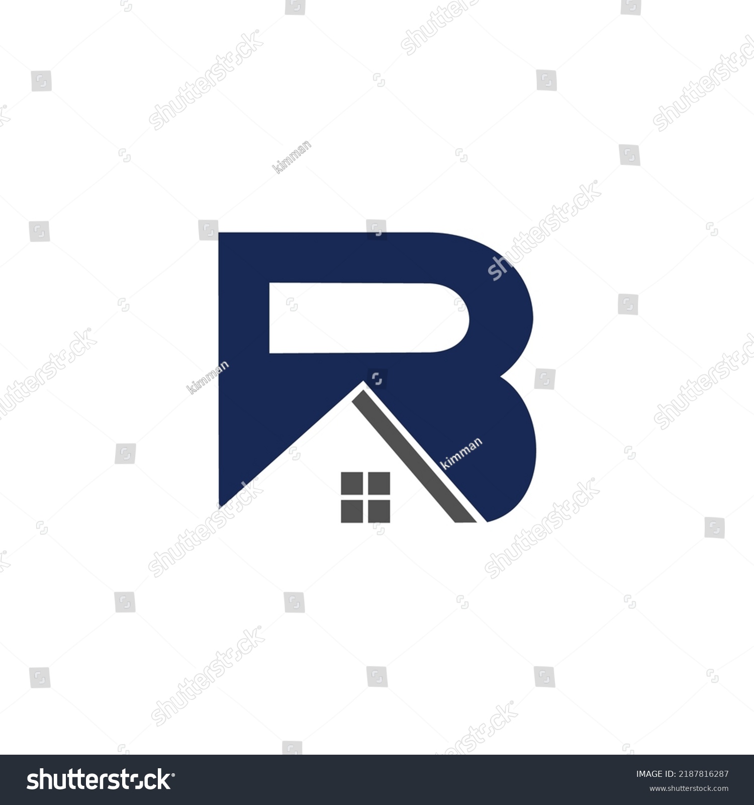 B Home Logo Design Vector Image Stock Vector (Royalty Free) 2187816287 ...