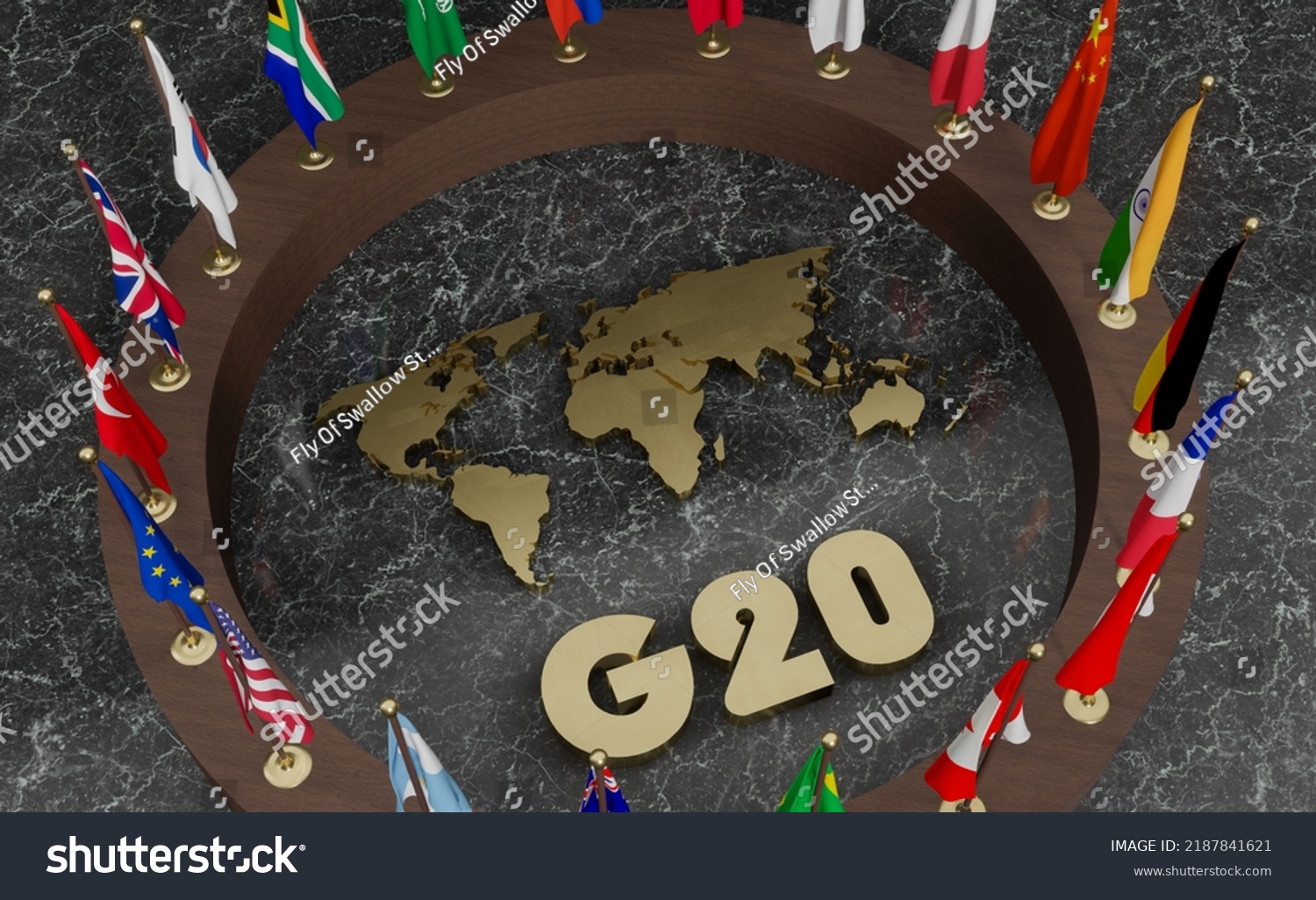 Flags G20 Membership Concept G20 Summit Stock Illustration 2187841621 ...