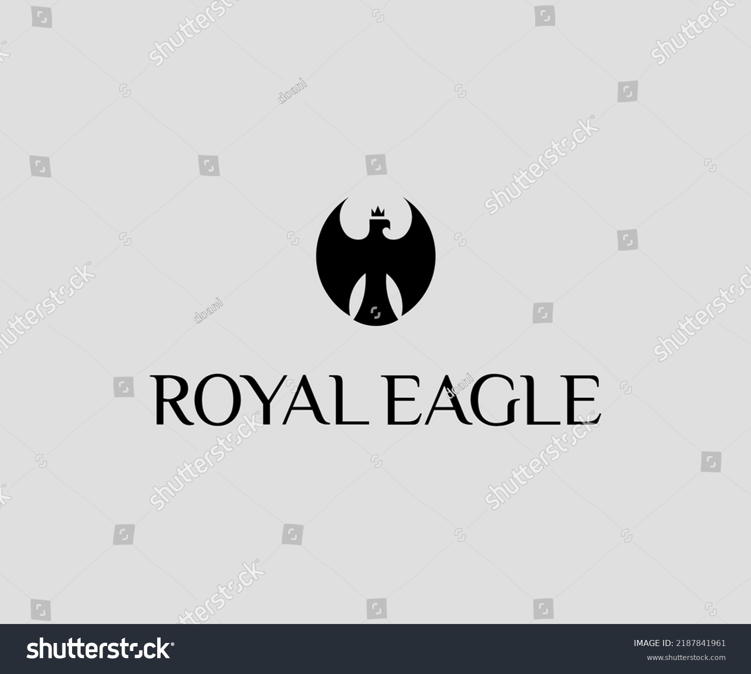 Royal Eagle Logo Design Vector Illustration Stock Vector Royalty Free