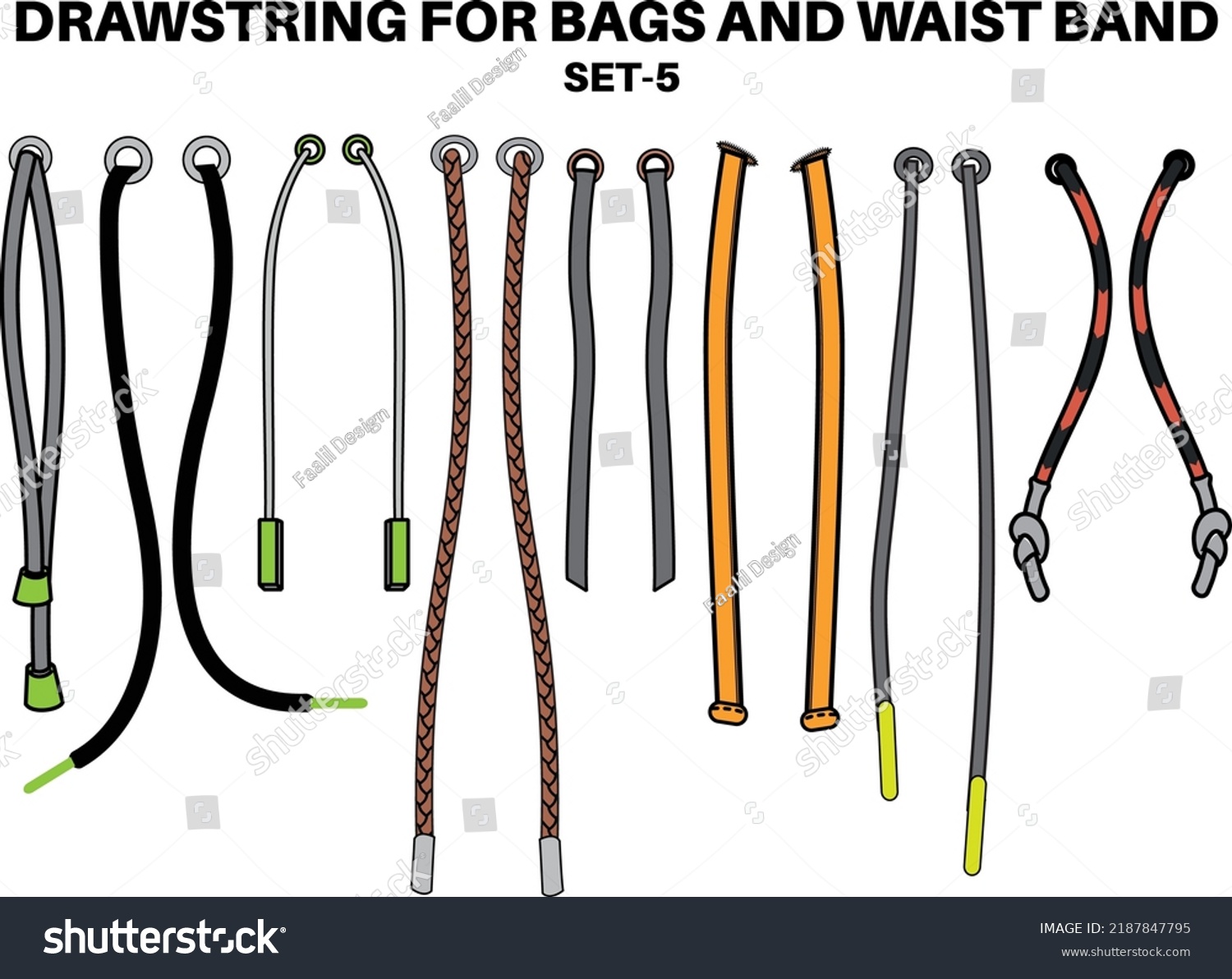 10 Eyelets Drawing Drawstring Waist Images, Stock Photos & Vectors