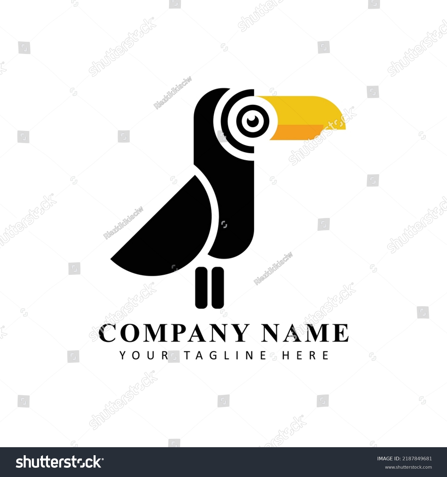 Toucan Silhouette On White Background Used Stock Vector (Royalty Free ...