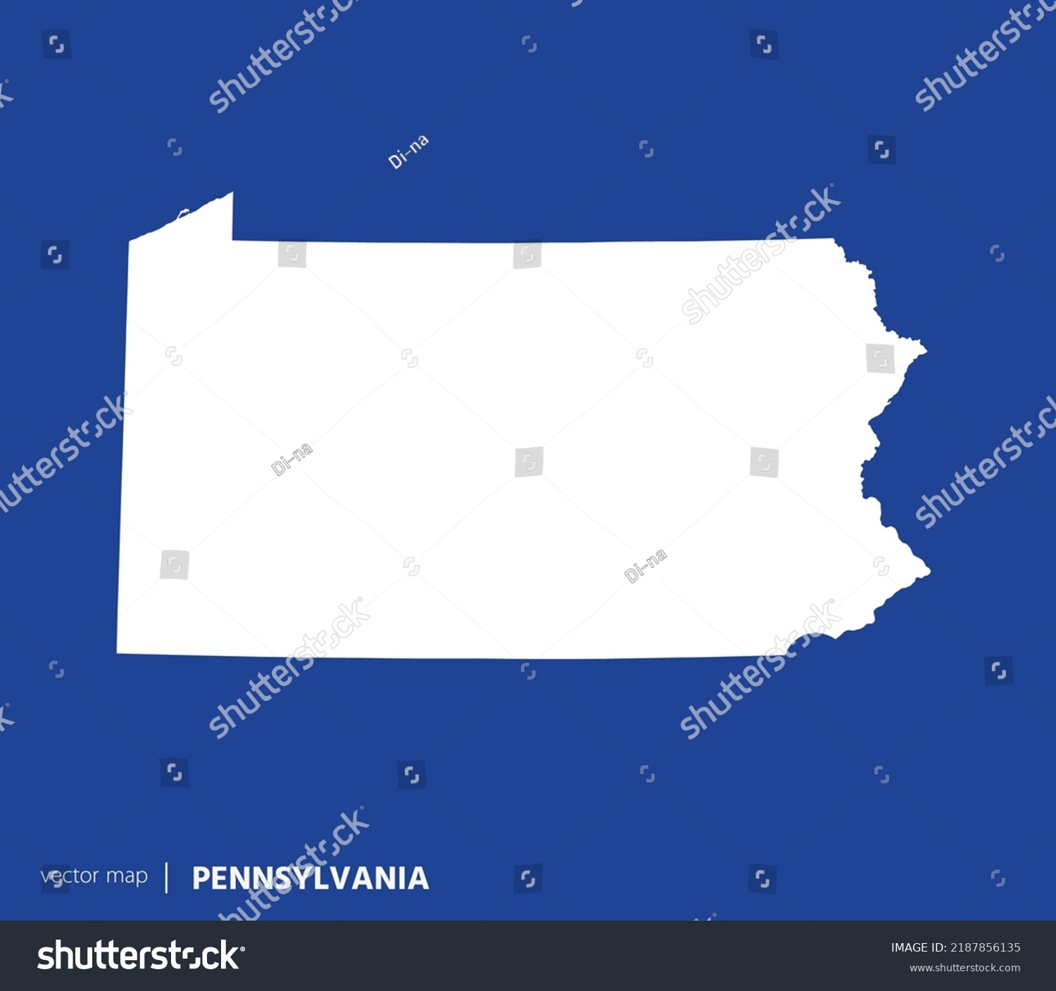 Us States Map State Pennsylvania Vector Stock Vector Royalty Free Stock Vector U S States Map State Of Pennsylvania Vector Map You Can Use It For Any Needs 2187856135