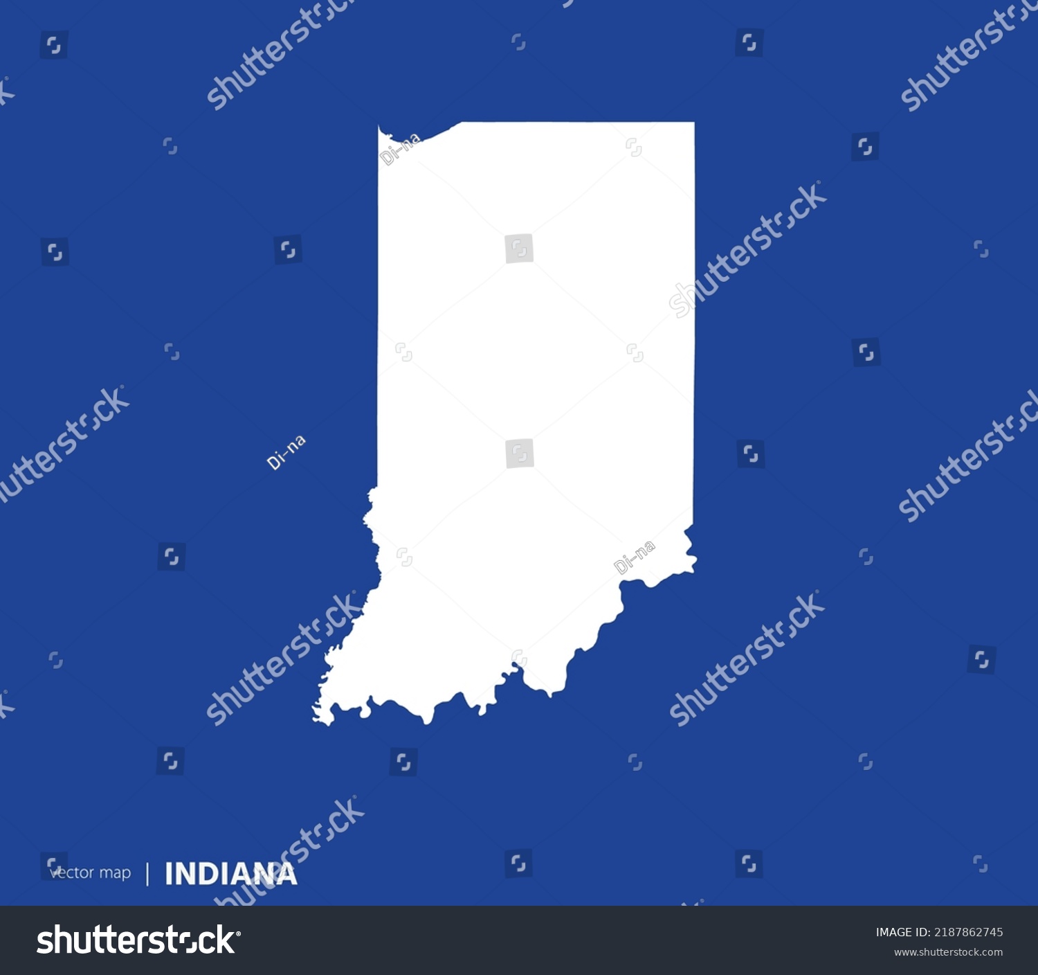 Us States Map State Indiana Vector Stock Vector (Royalty Free ...