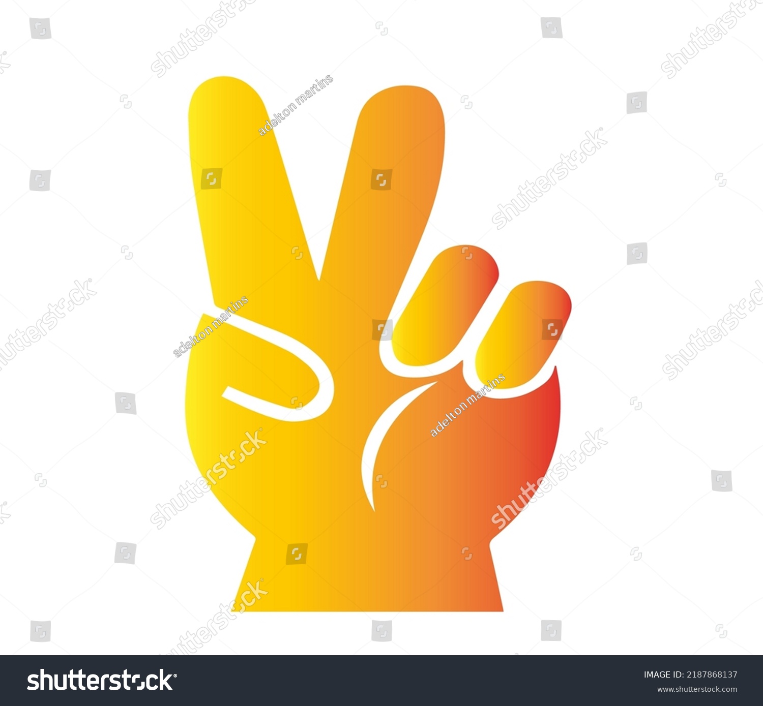 Peace Love Symbol Hand Illustration Stock Vector (Royalty Free ...