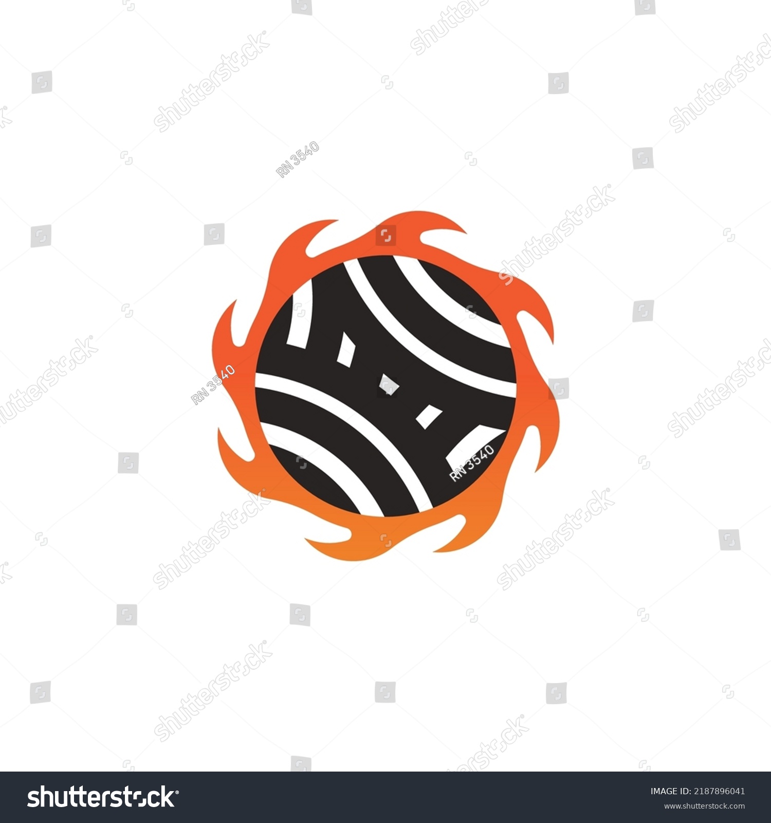 Stock Vector Sepak Takraw Ball Icon Sport Logo Design 2187896041 