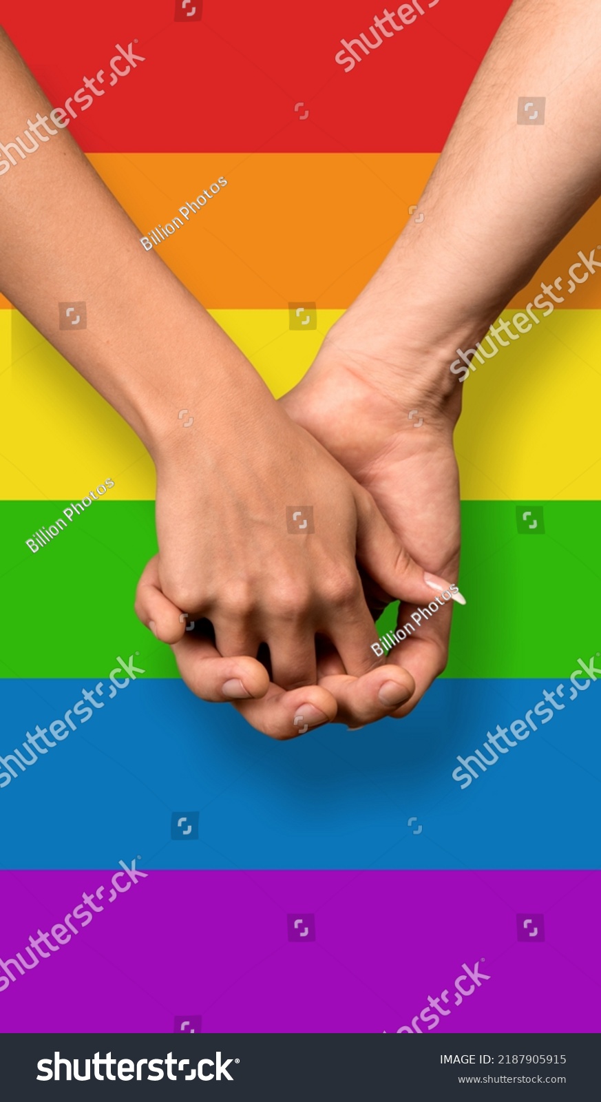 Two Hands Holding Each Other Lgbtq Stock Photo 2187905915 | Shutterstock