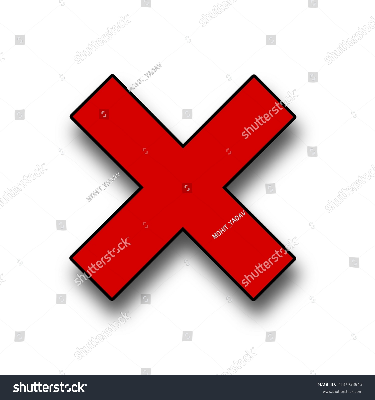 Wrong Symbol Design Image Art Stock Illustration 2187938943 | Shutterstock