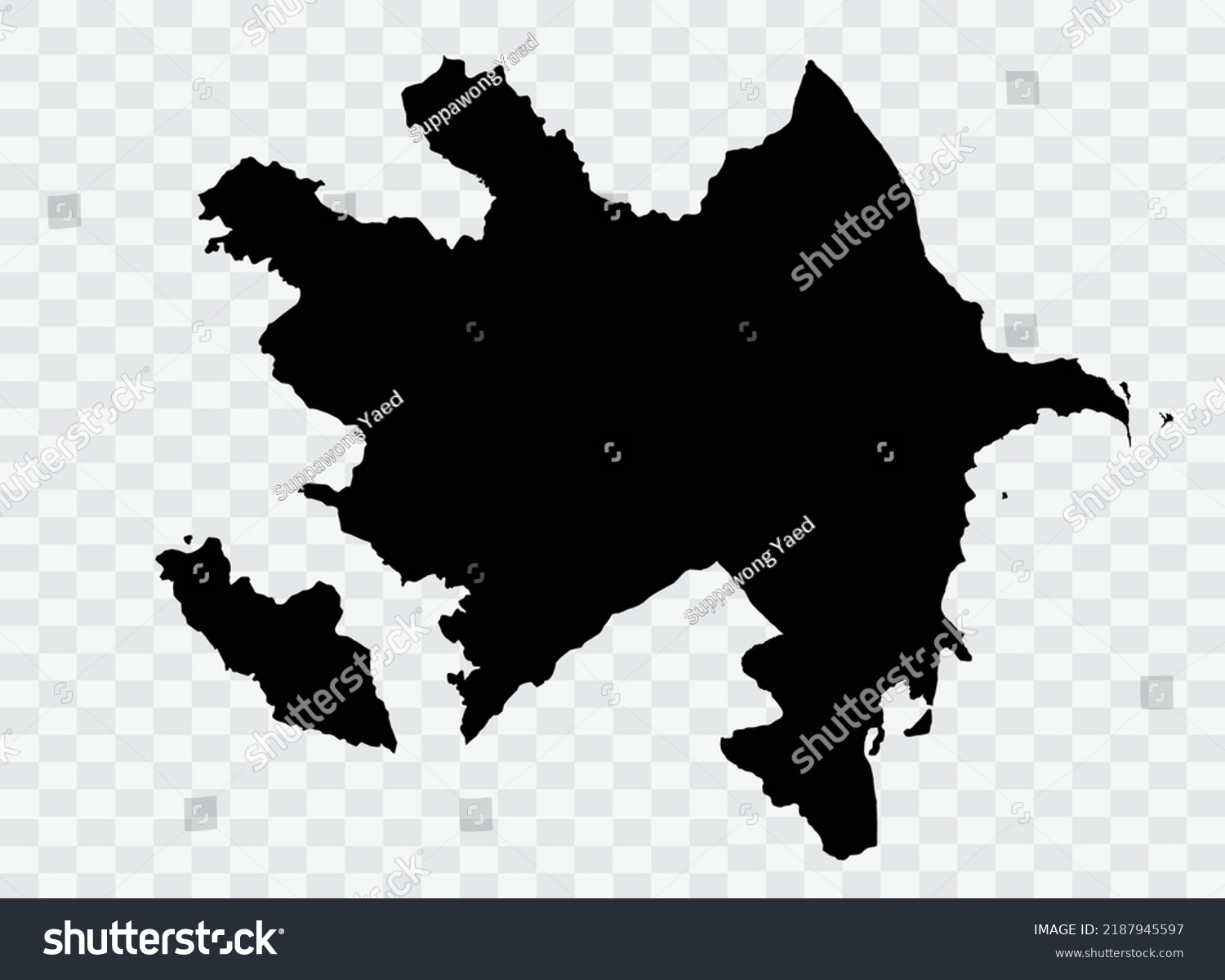 Azerbaijan Map Black Color On Backgound Stock Vector Royalty Free   Stock Vector Azerbaijan Map Black Color On Backgound Png Not Divided Into Cities 2187945597 