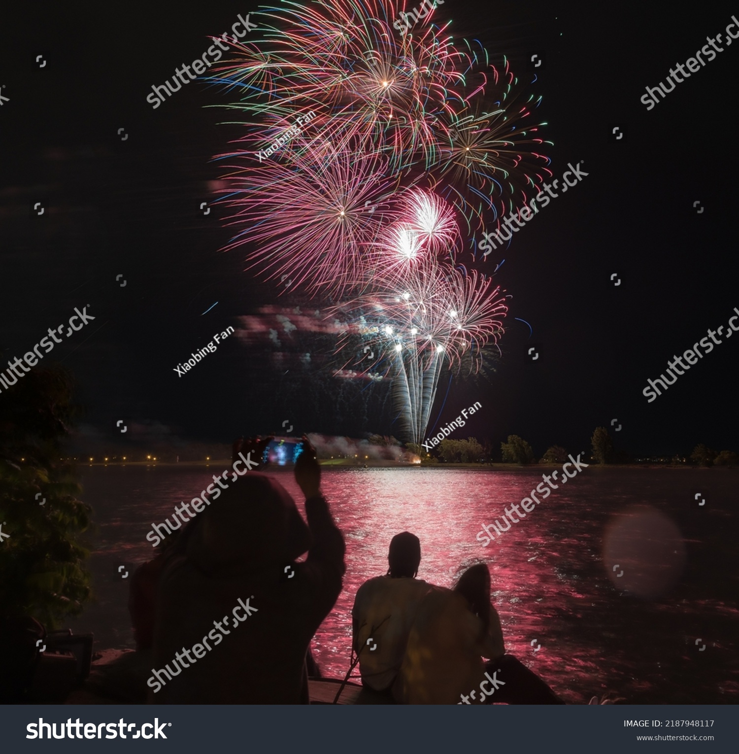 Montreal International Fireworks Competition Takes Place Stock Photo