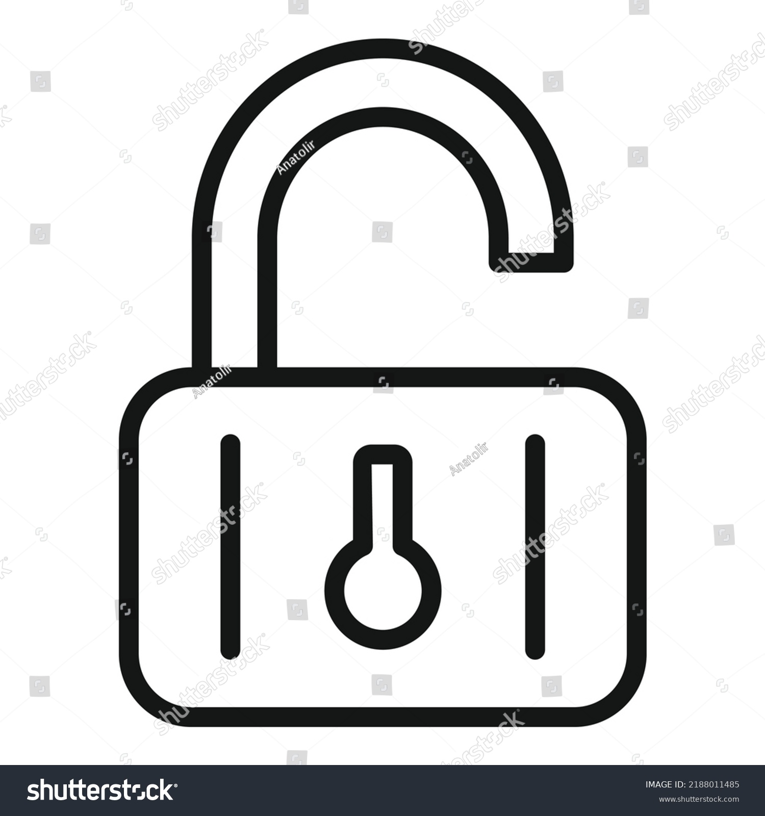 Car Unlock Icon Outline Vector Spare Stock Vector Royalty Free 2188011485 Shutterstock 3680