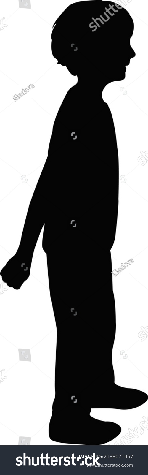 Boy Body Silhouette Vector Stock Vector (Royalty Free) 2188071957 ...